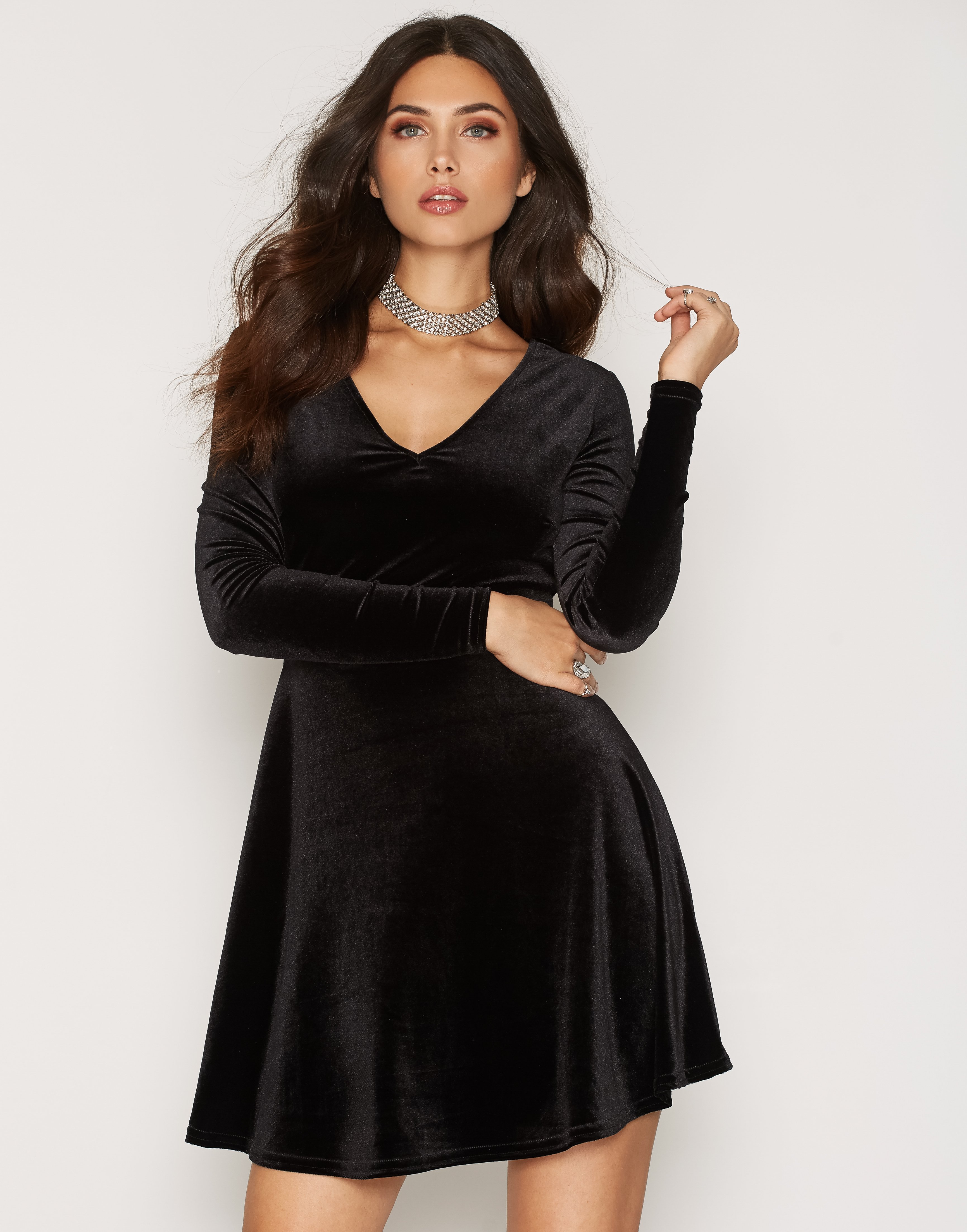 Velvet Skater Dress