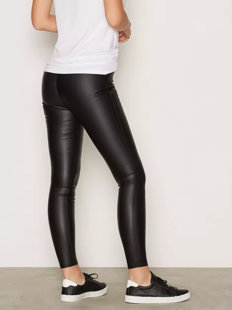 Buy New Look Coated Leggings - Black