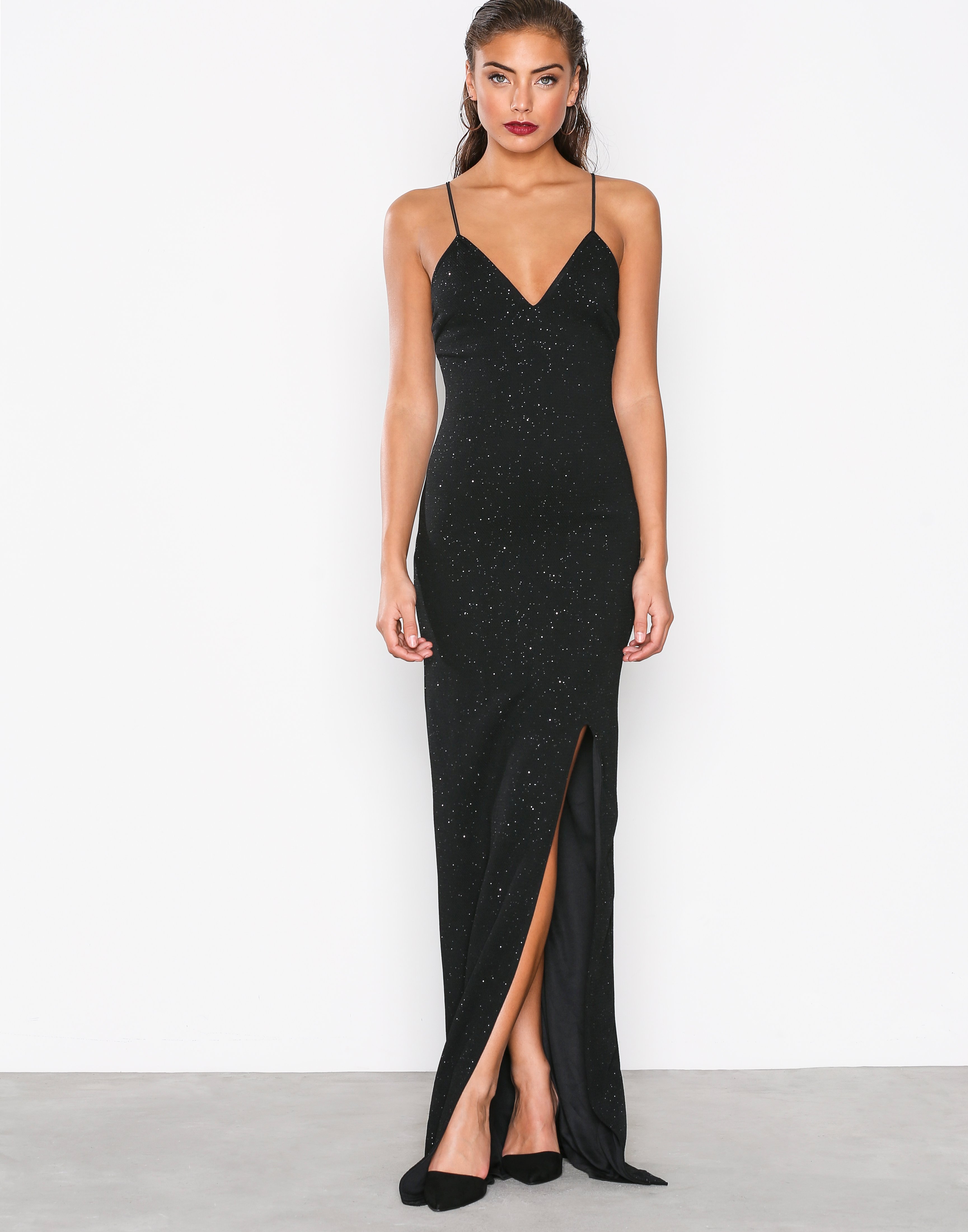 All Over Sparkle Gown - Nly Eve - Black - Party Dresses - Clothing ...