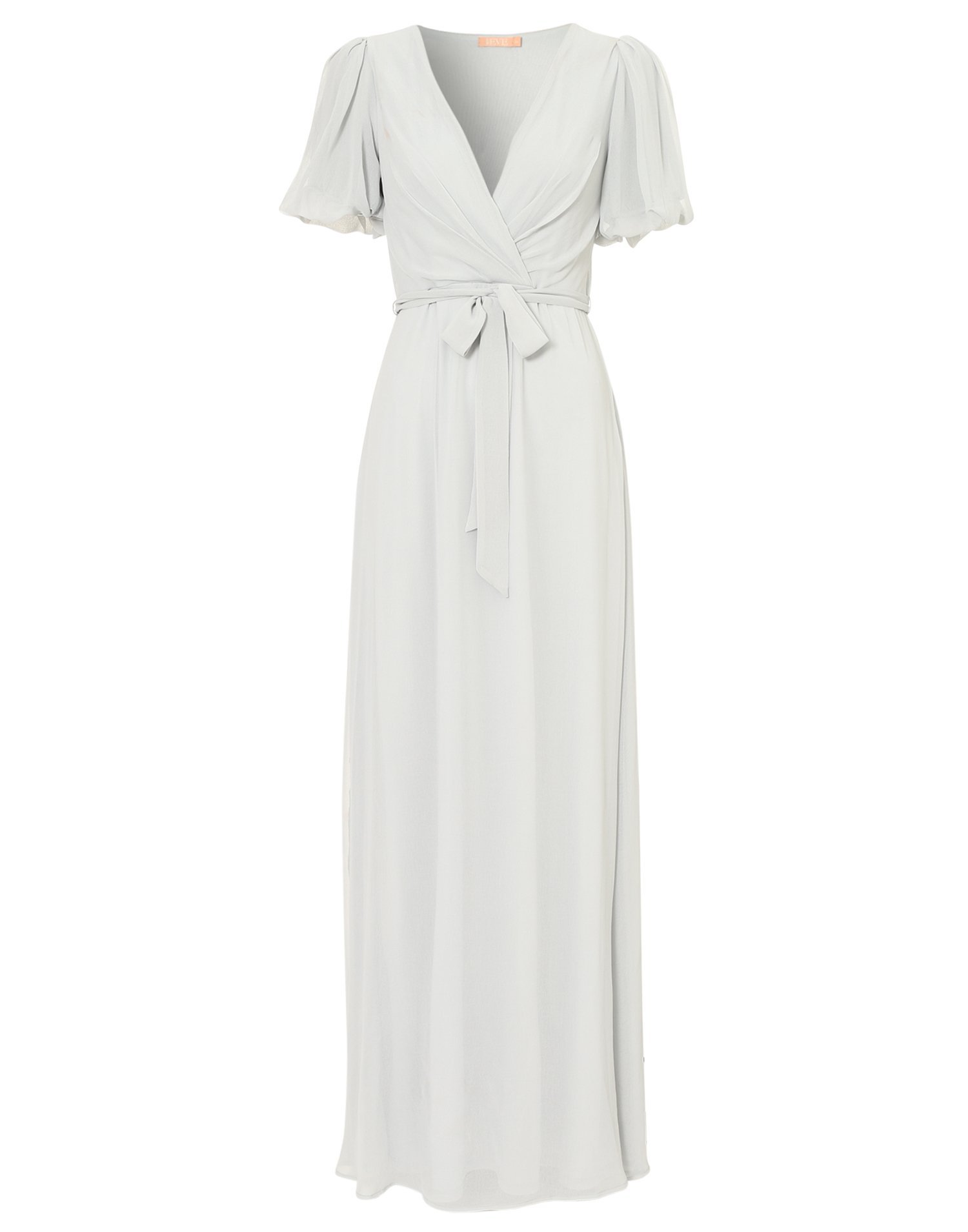 nly eve cap sleeve wrap gown