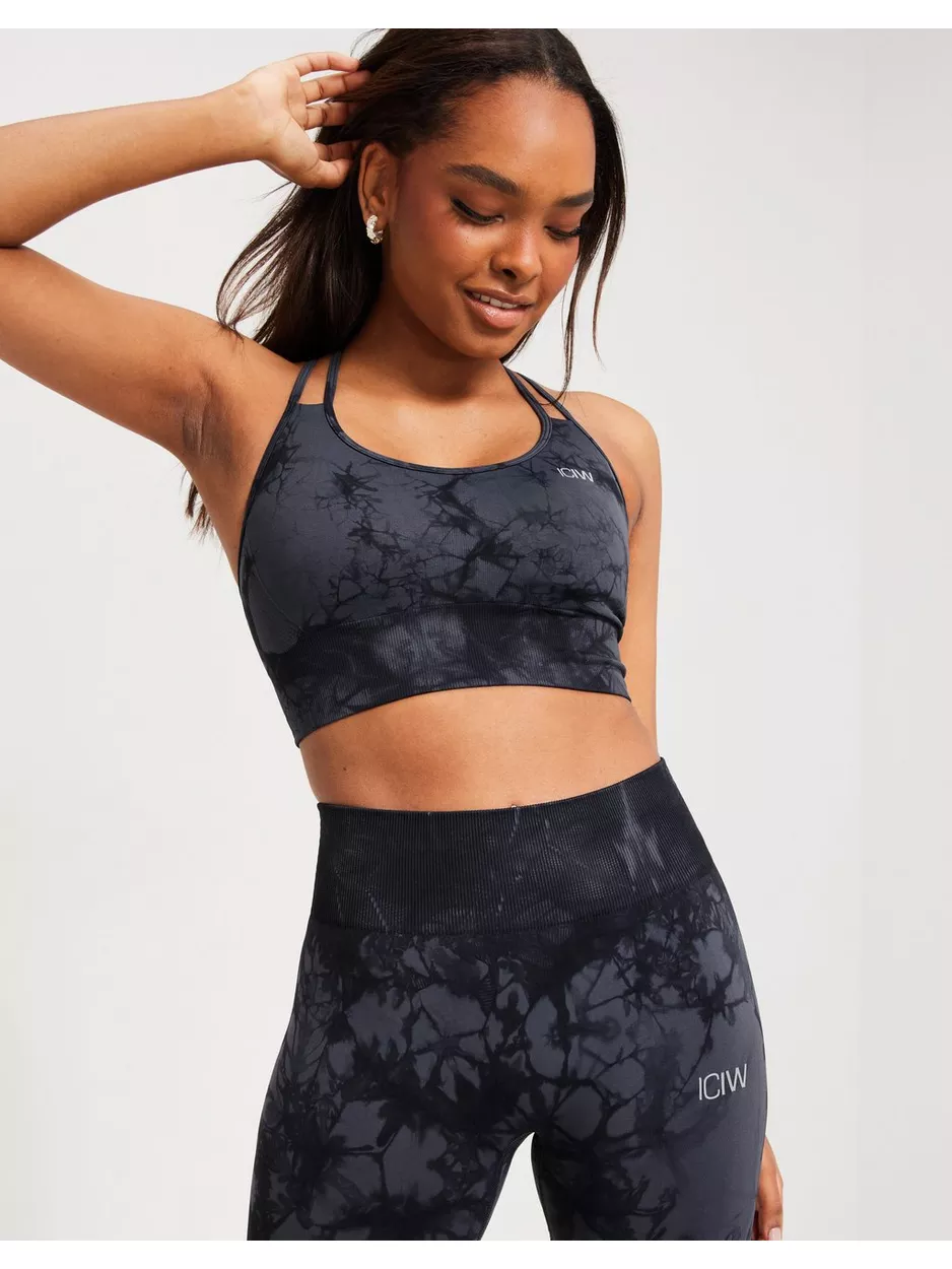 ICANIWILL Define Seamless Tie Dye Sports Bra Sport BH - High support Dark Blue