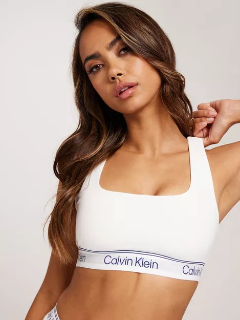 Calvin Klein White Body Unlined Keyhole Bralette – CheapUndies