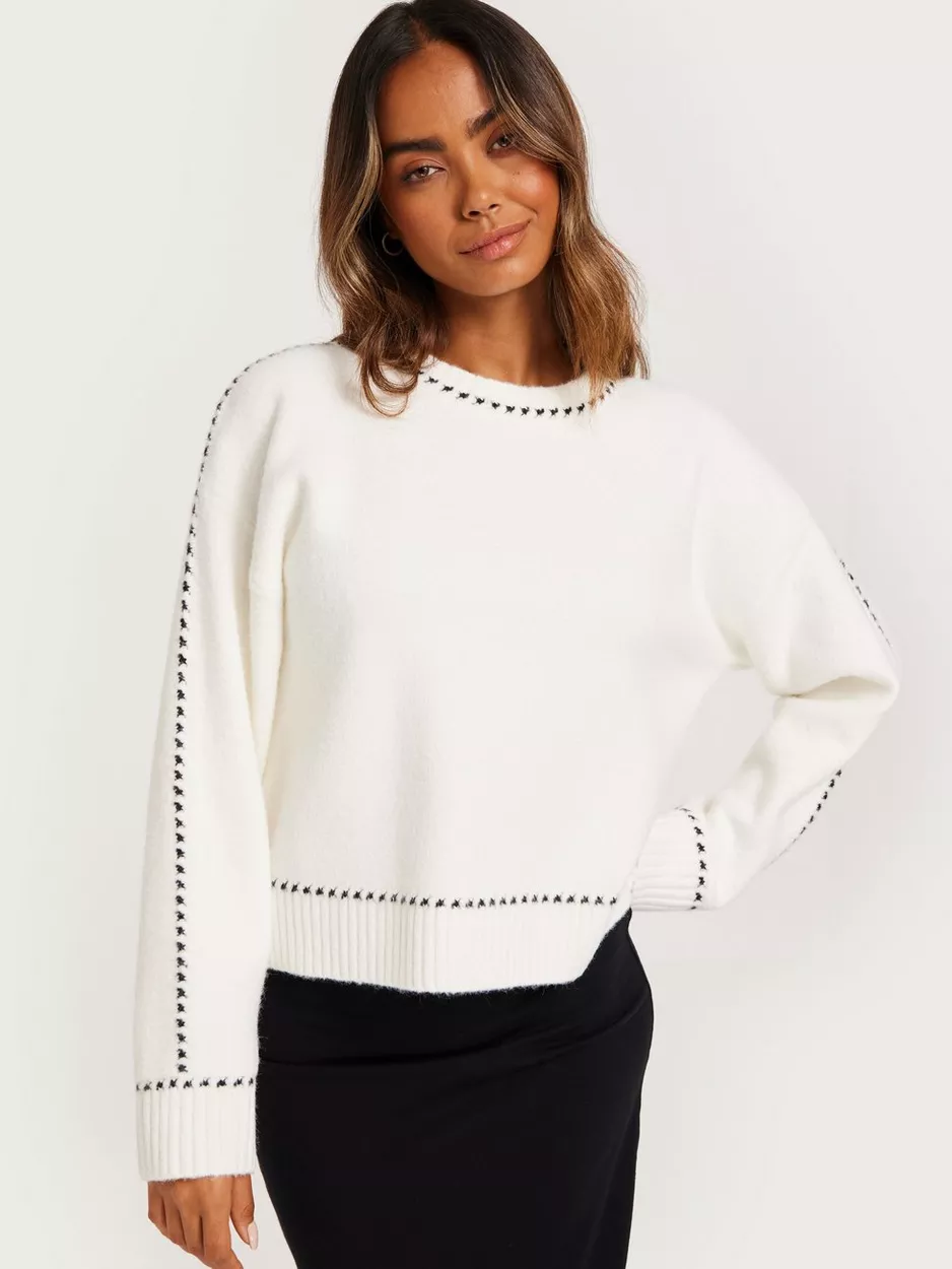 Neo Noir - Stickade tröjor - Off White - Detri Knit Blouse - Tröjor - Knitted sweaters product