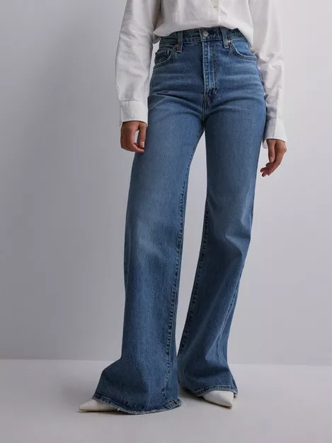 Levi's Ribcage Wide Leg In Cold As Ice Jeans Ligh tIndigo-Flat