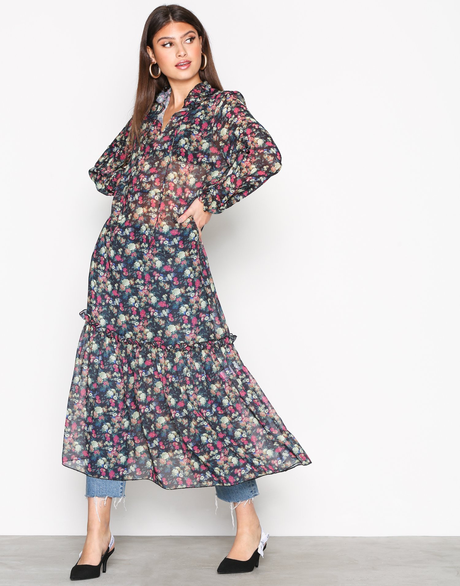 Flowy Flower Dress - Nly Trend - Patterned - Dresses - Clothing - Women ...