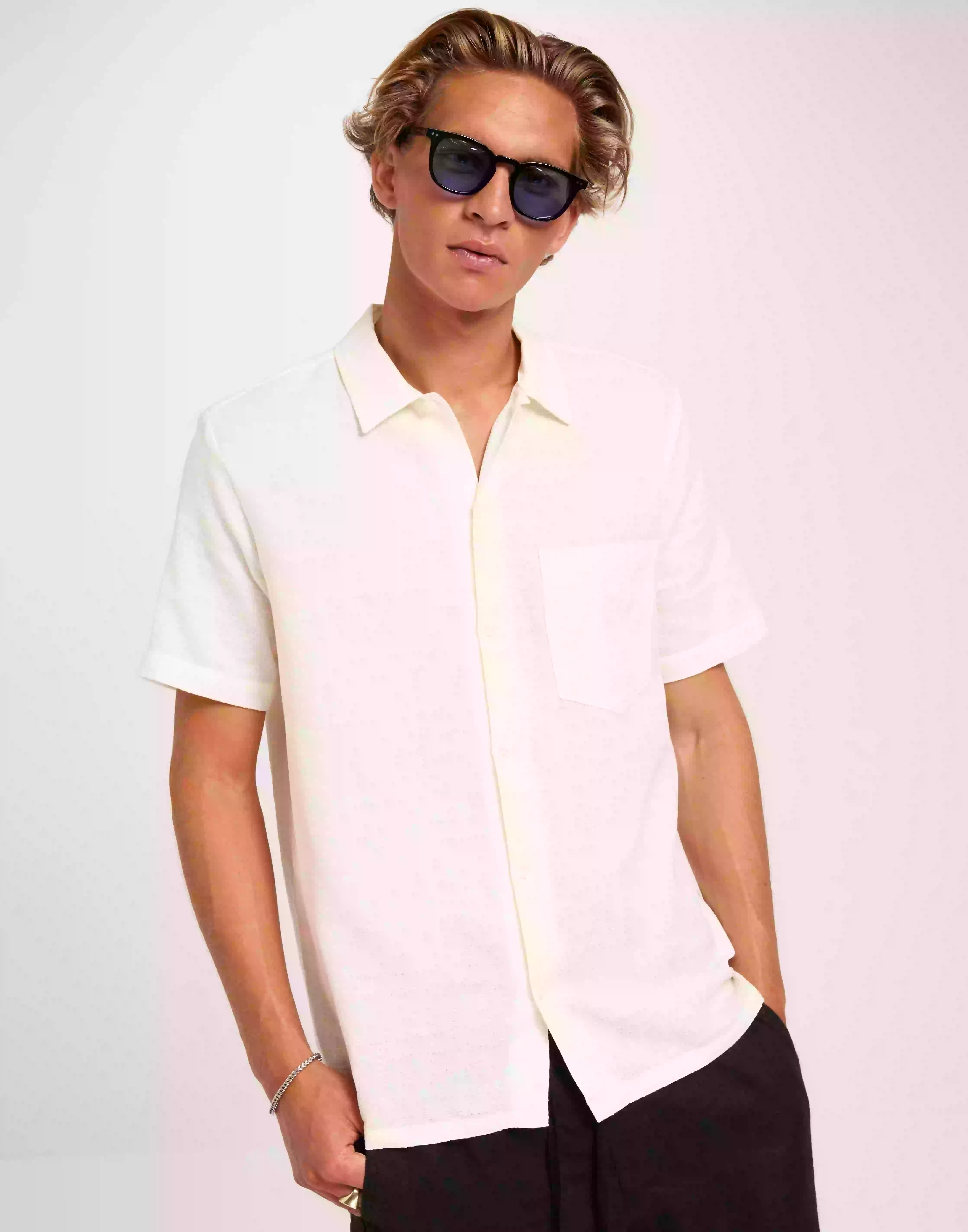 Samsøe Samsøe Avan JP shirt 14748 Kortärmade skjortor White