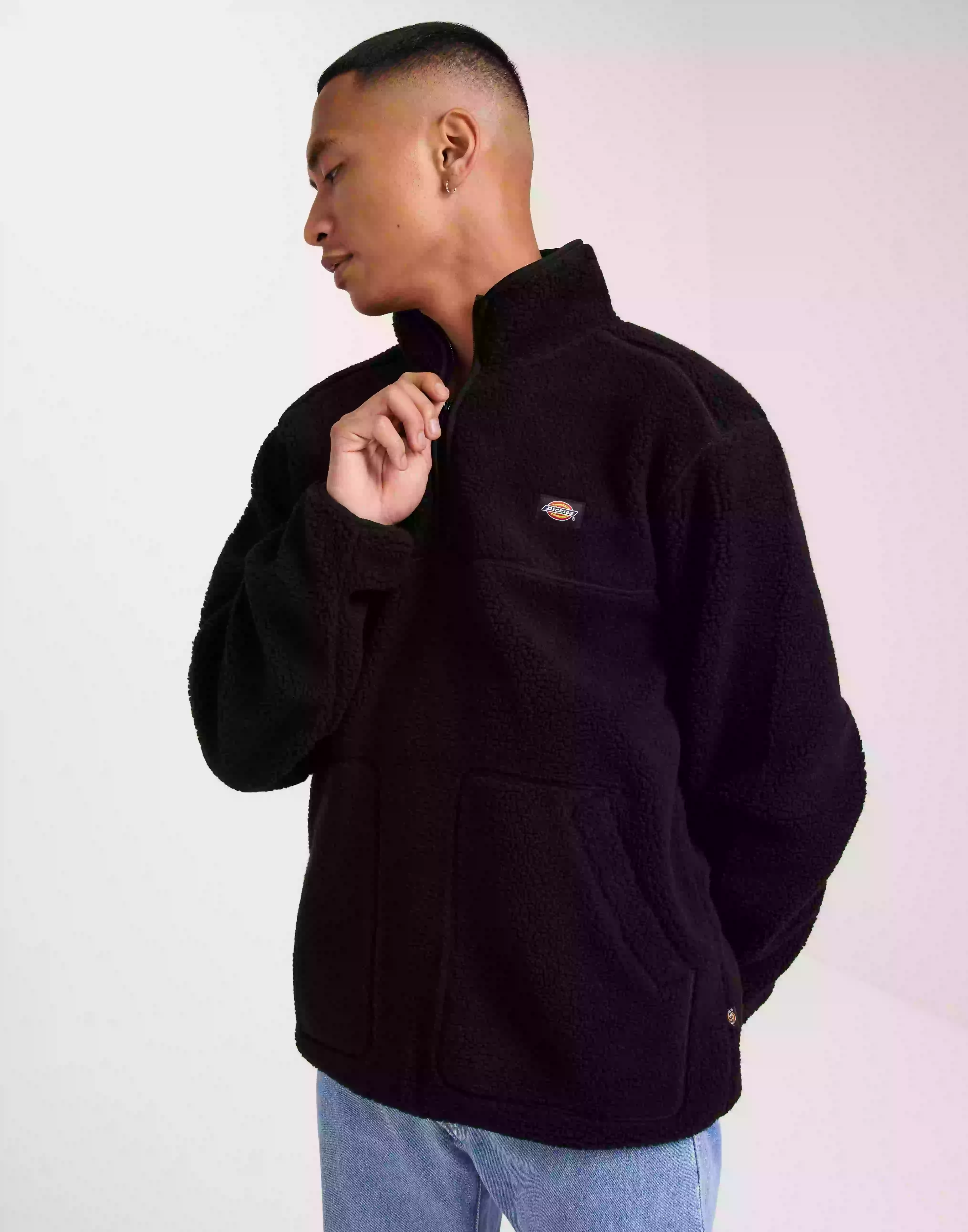 Dickies Mount Hope Quarter Zip Fleecetröjor Black