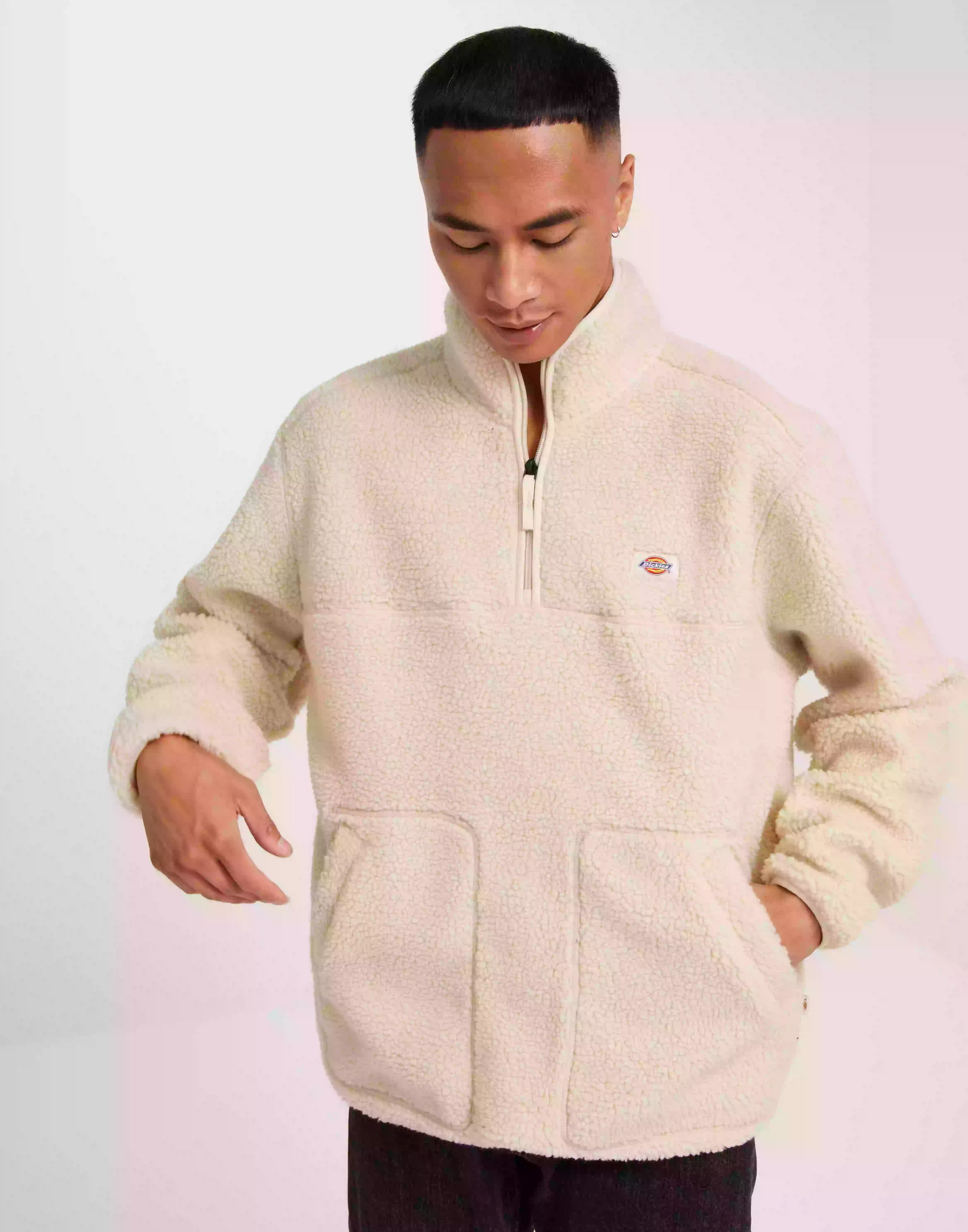 Dickies Mount Hope Quarter Zip Fleecetröjor Whitecap Gray
