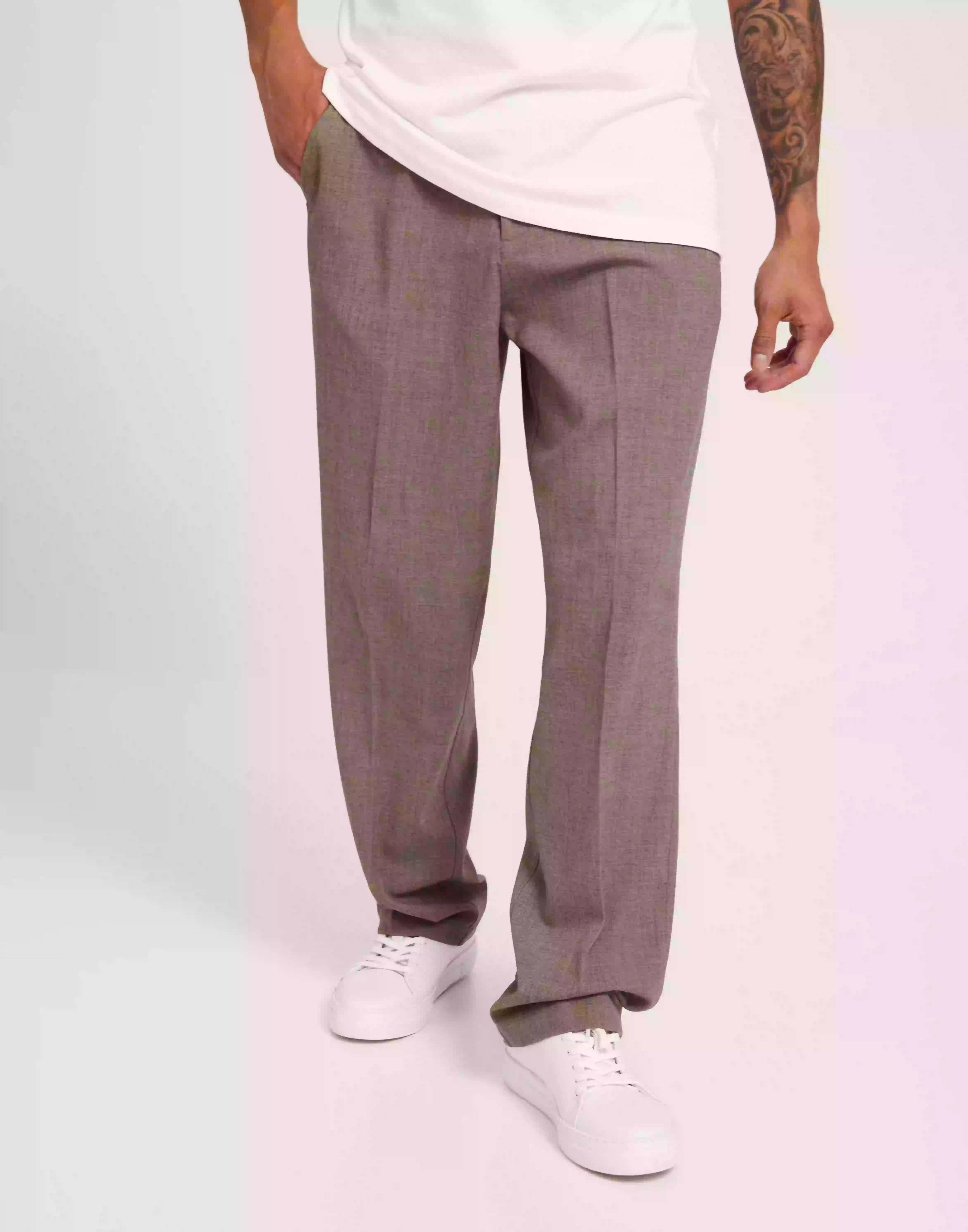 Les Deux Como Mélange Slacks Byxor Sand Melange