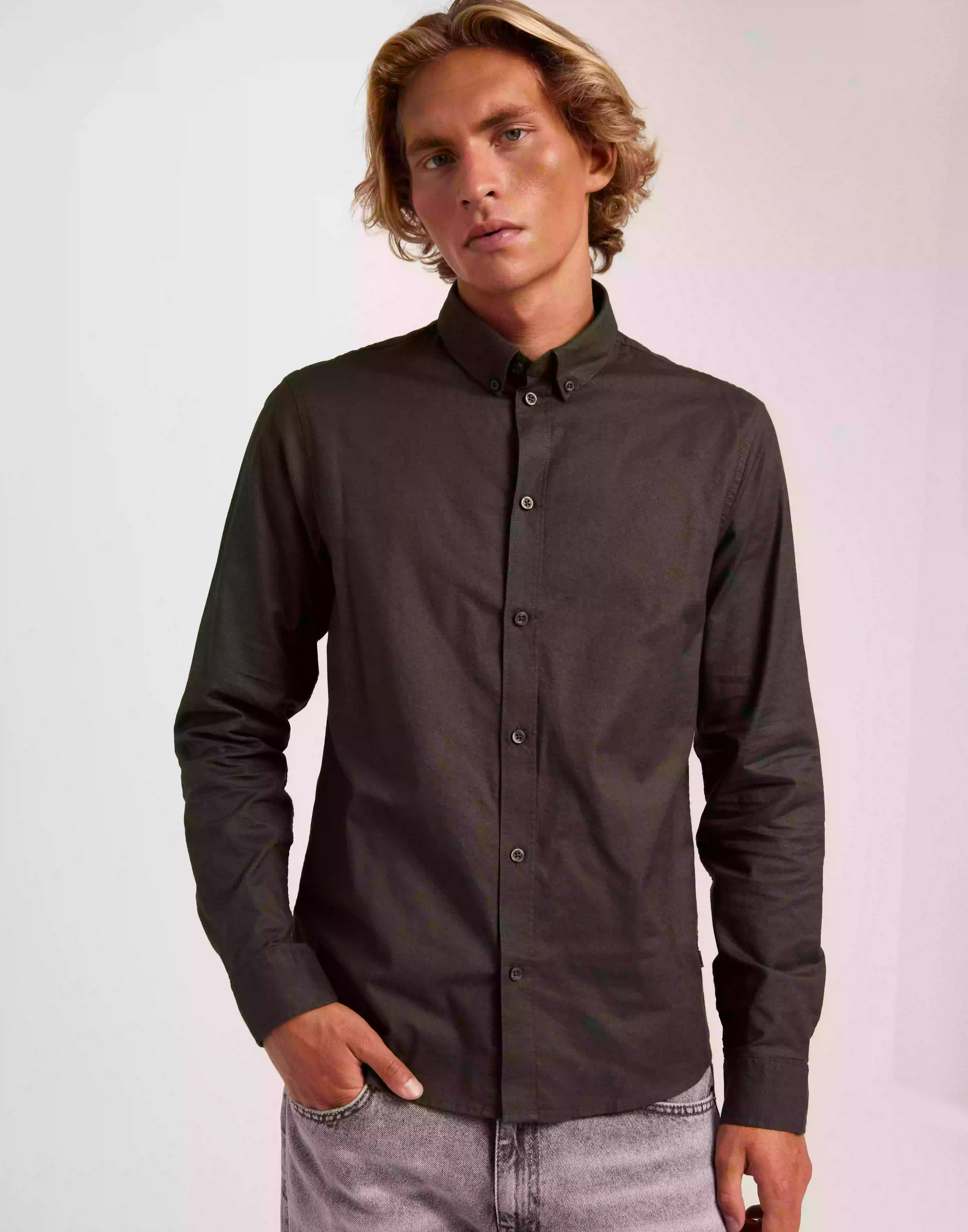 Solid SDVal Sh Skjorter Forest Night