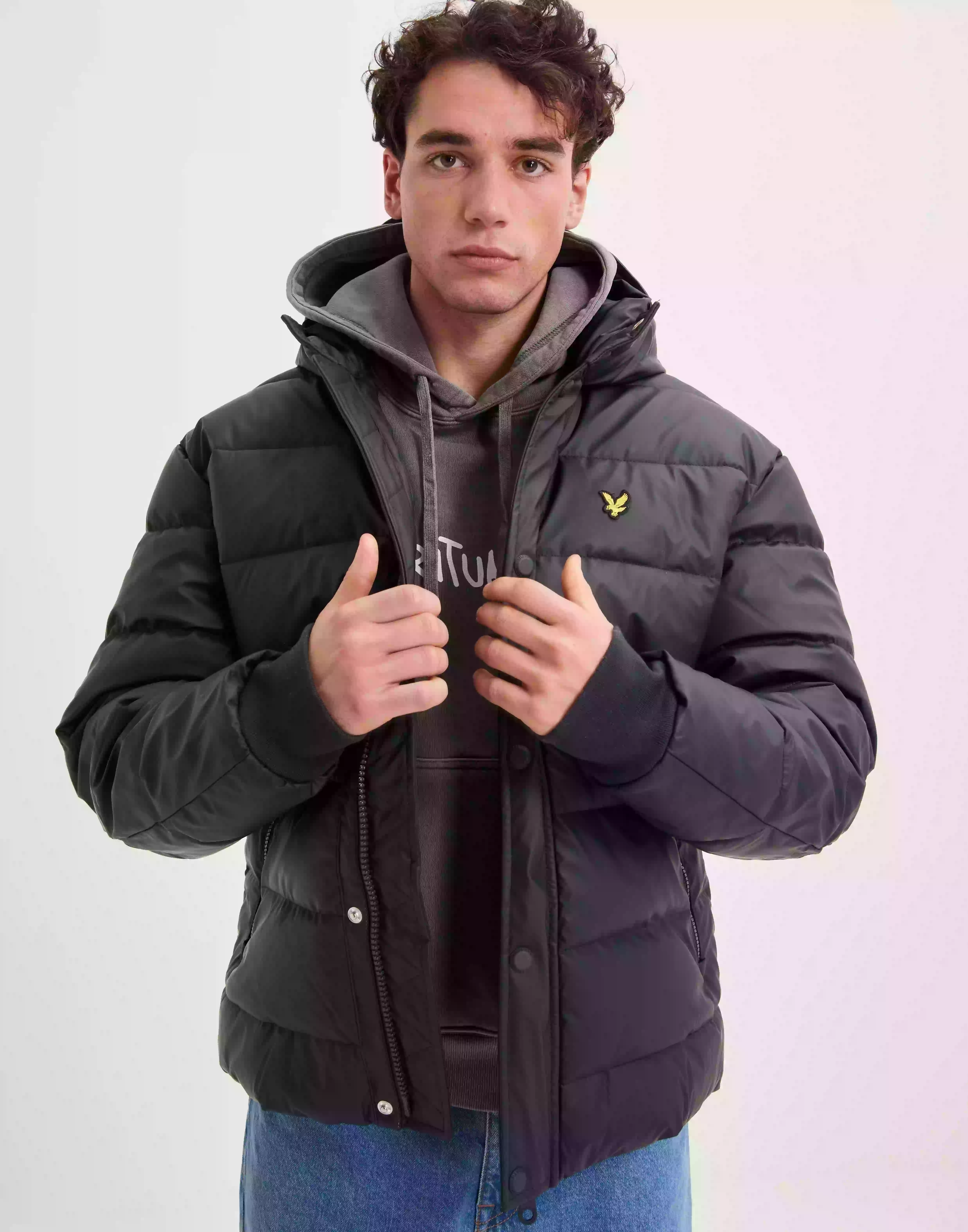 Lyle & Scott Rubberised Puffer Jackor Dark Navy