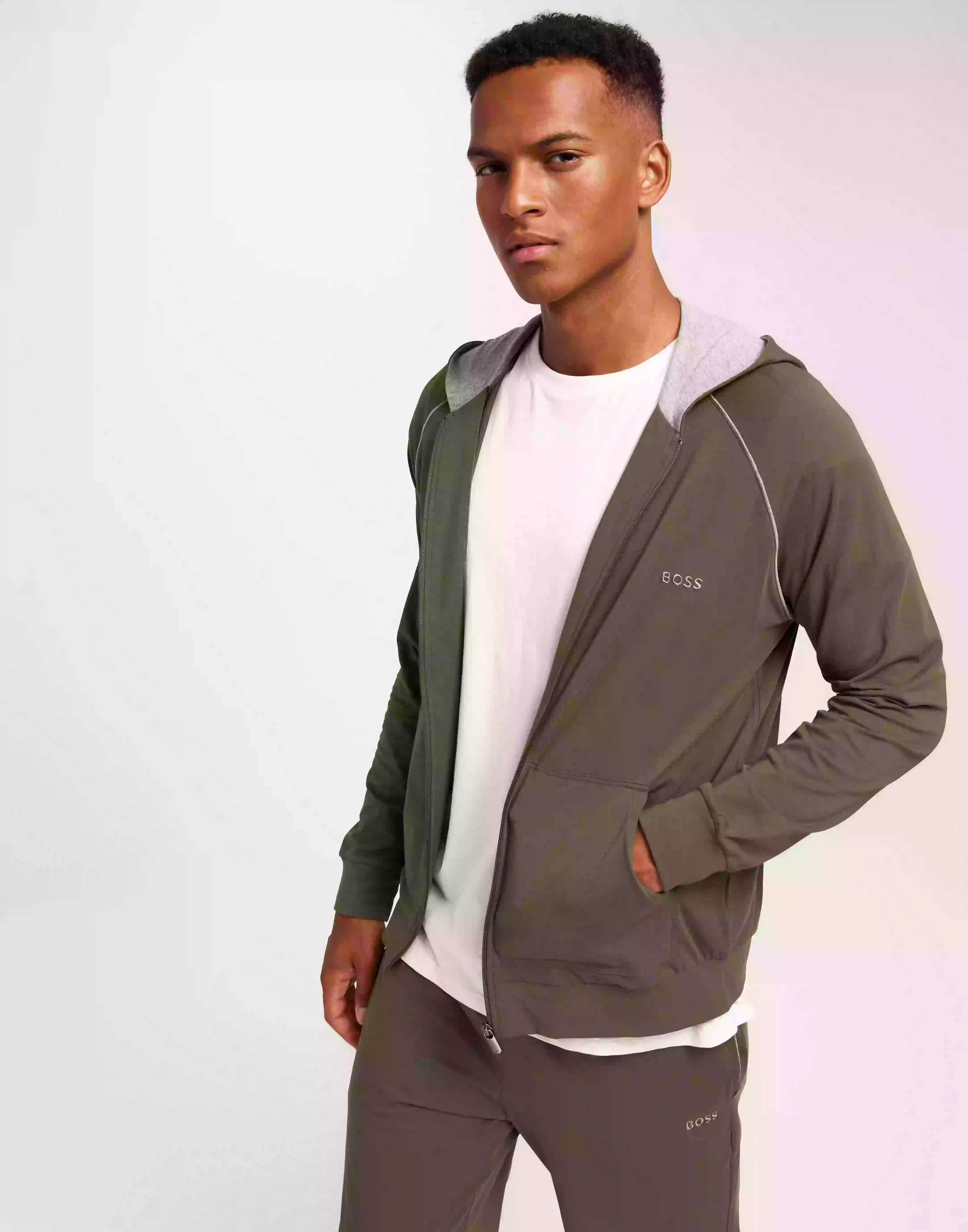 BOSS Mix&Match Jacket Tröjor med dragkedja Green