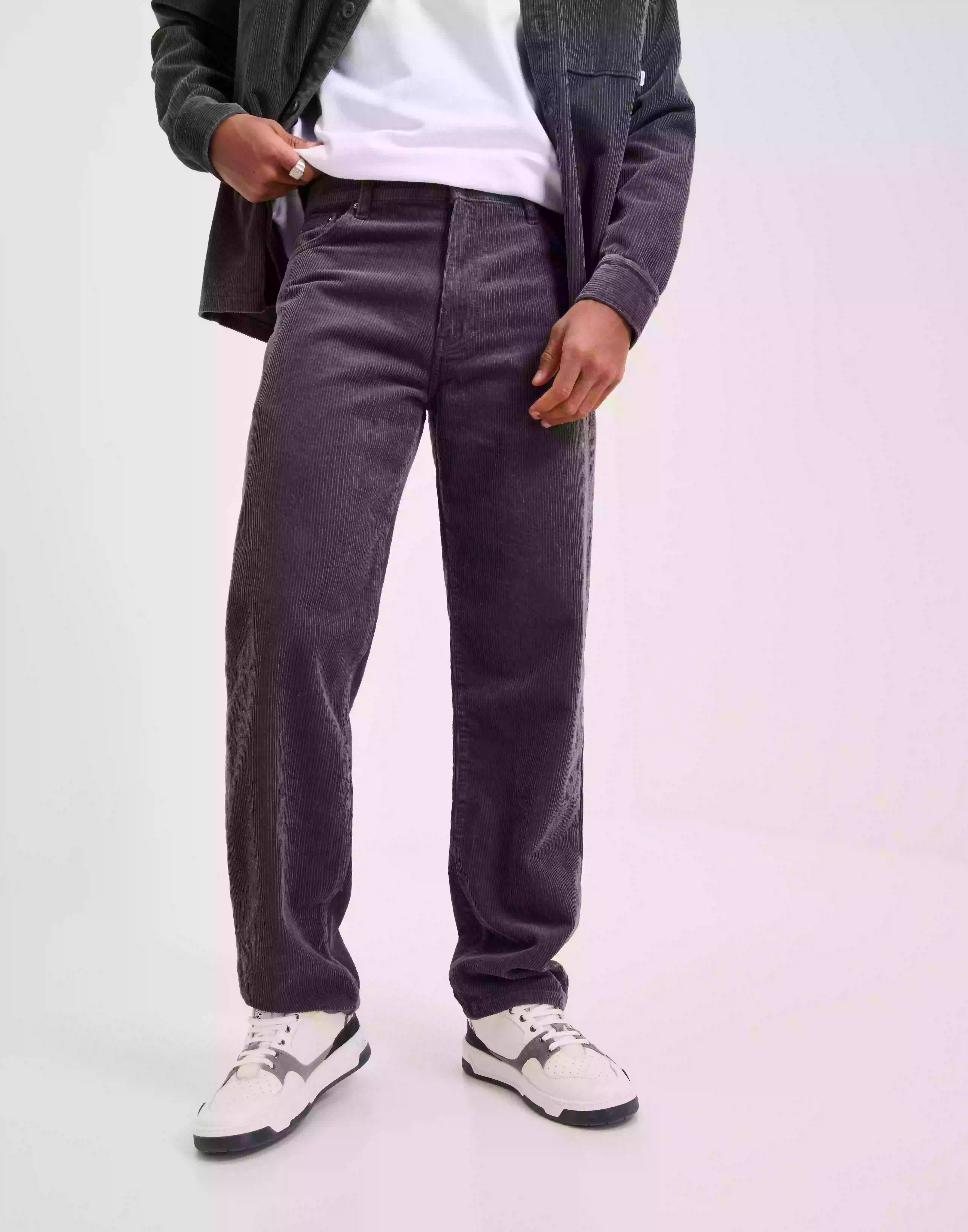 Woodbird Leroy Cord Pants Fløjlsbukser Grey