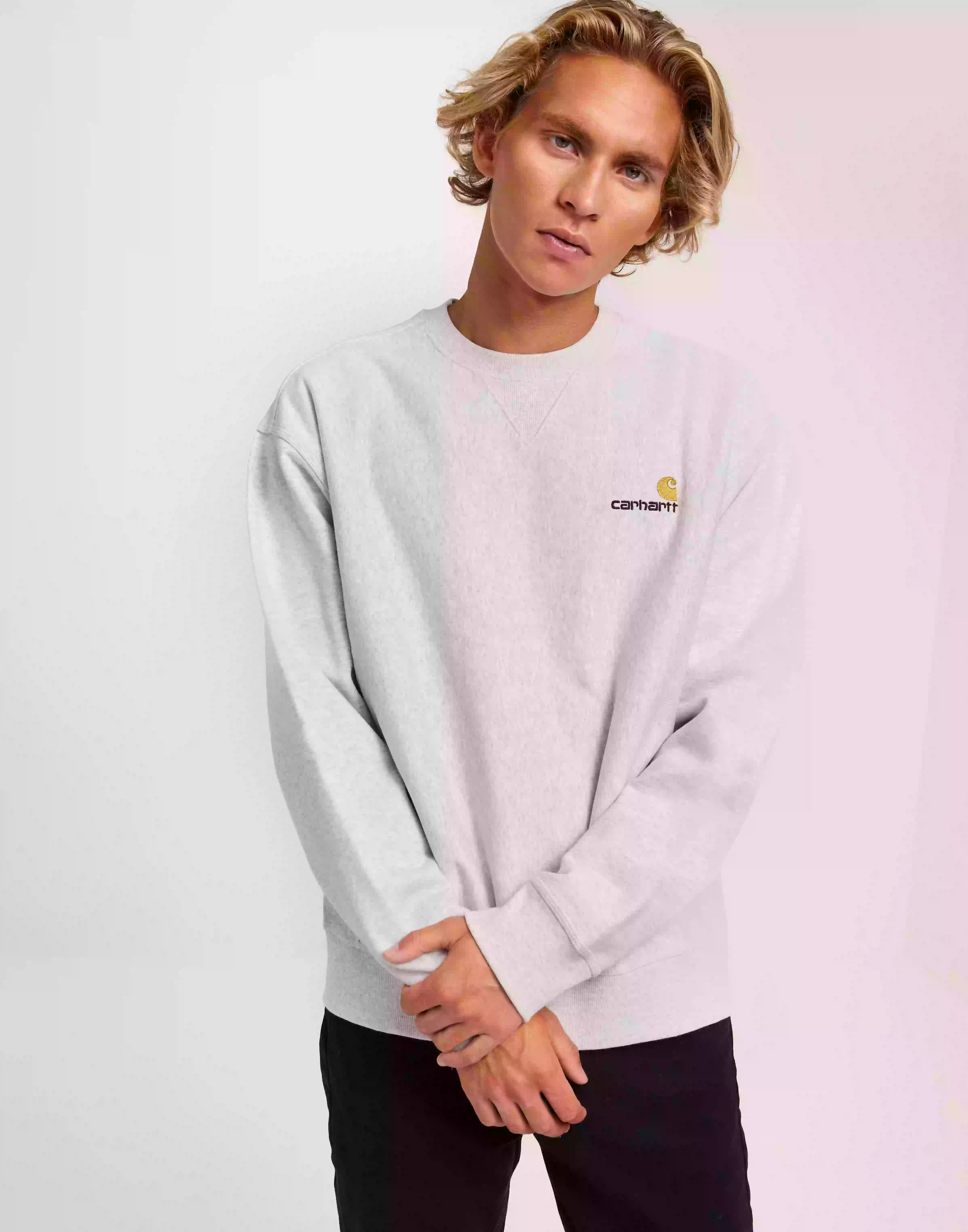 Carhartt WIP American Script Sweat Sweatshirts Ash
