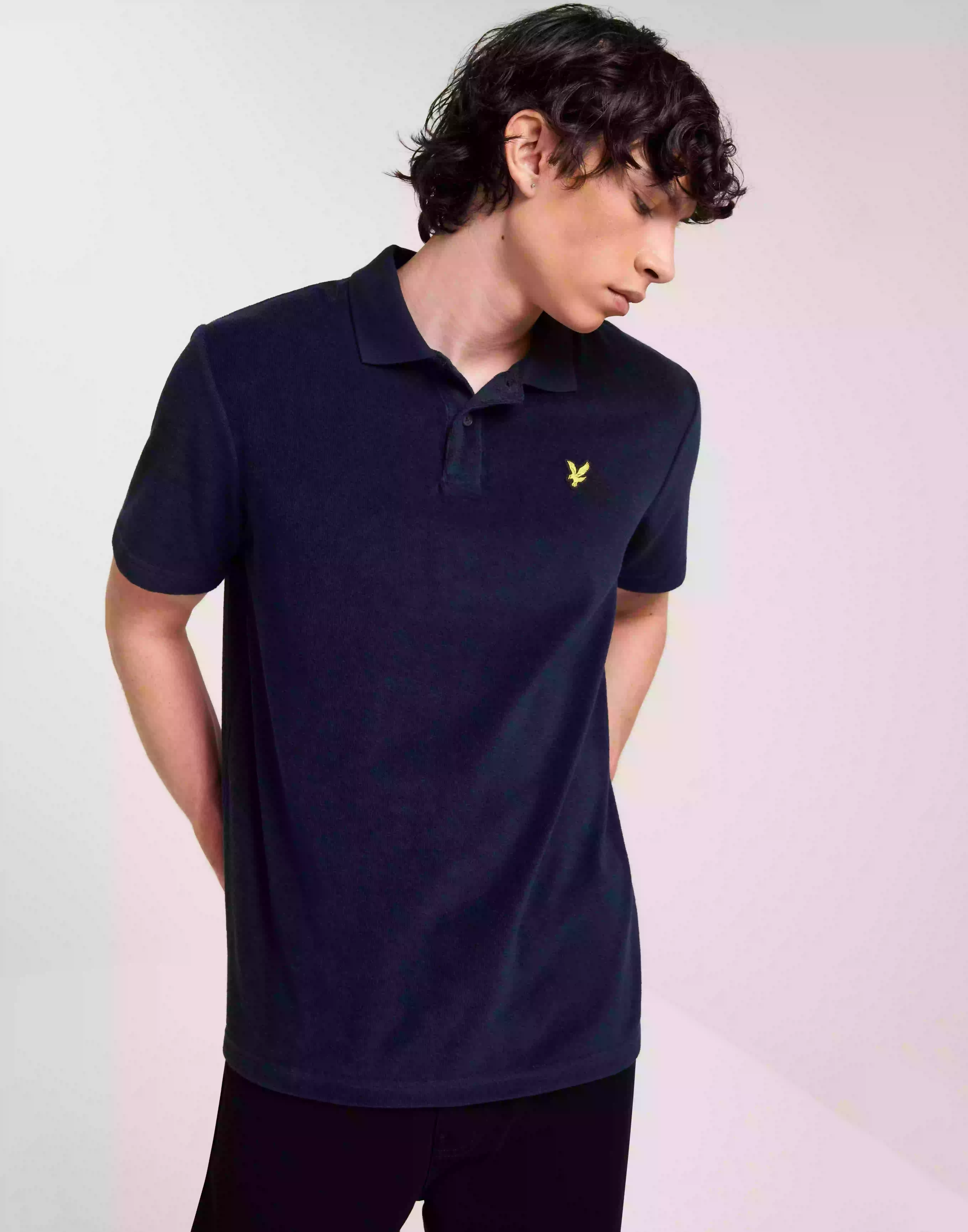 Lyle & Scott Towelling Polo Shirt Piké Dark Navy