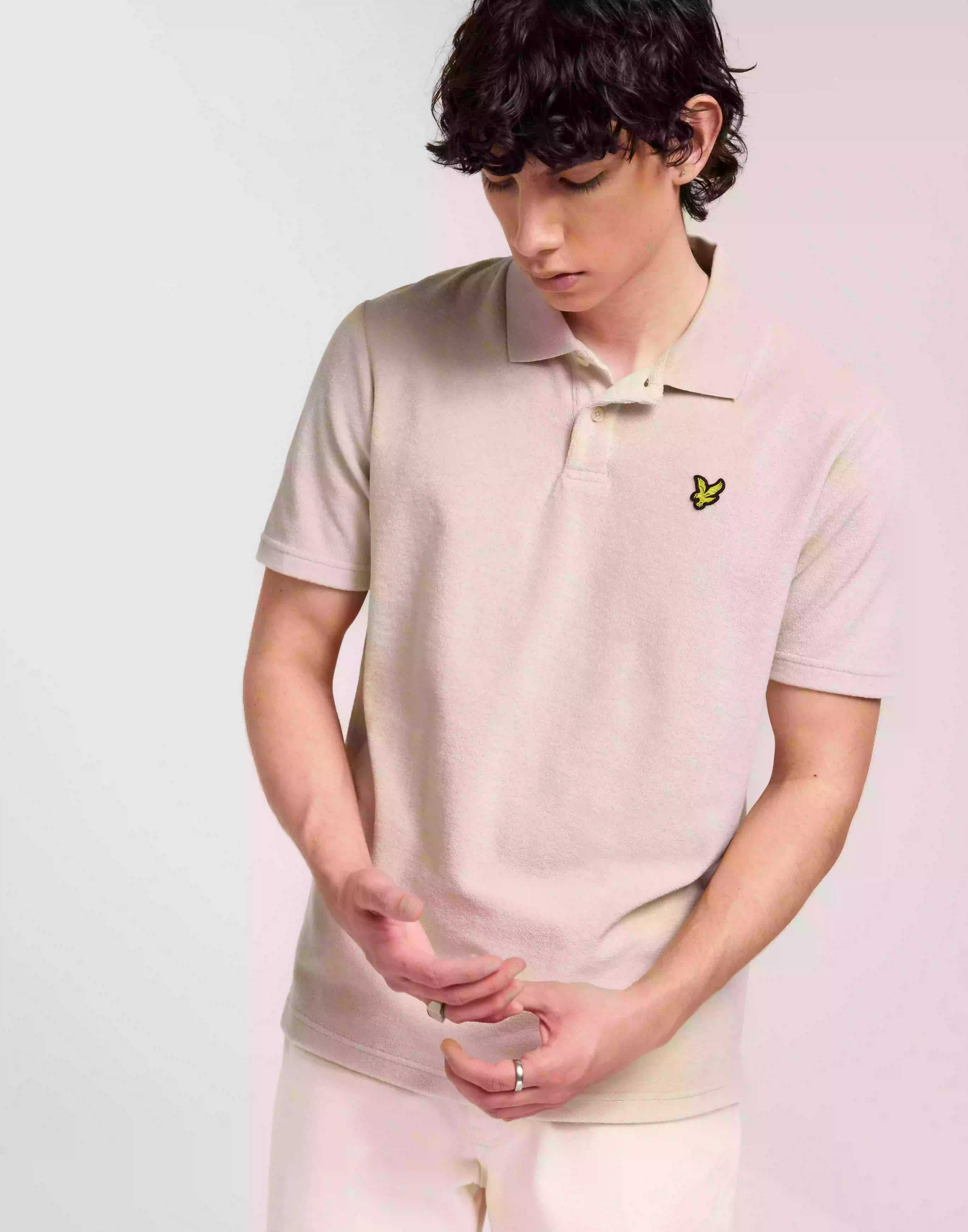 Lyle & Scott Towelling Polo Shirt Piké Sea