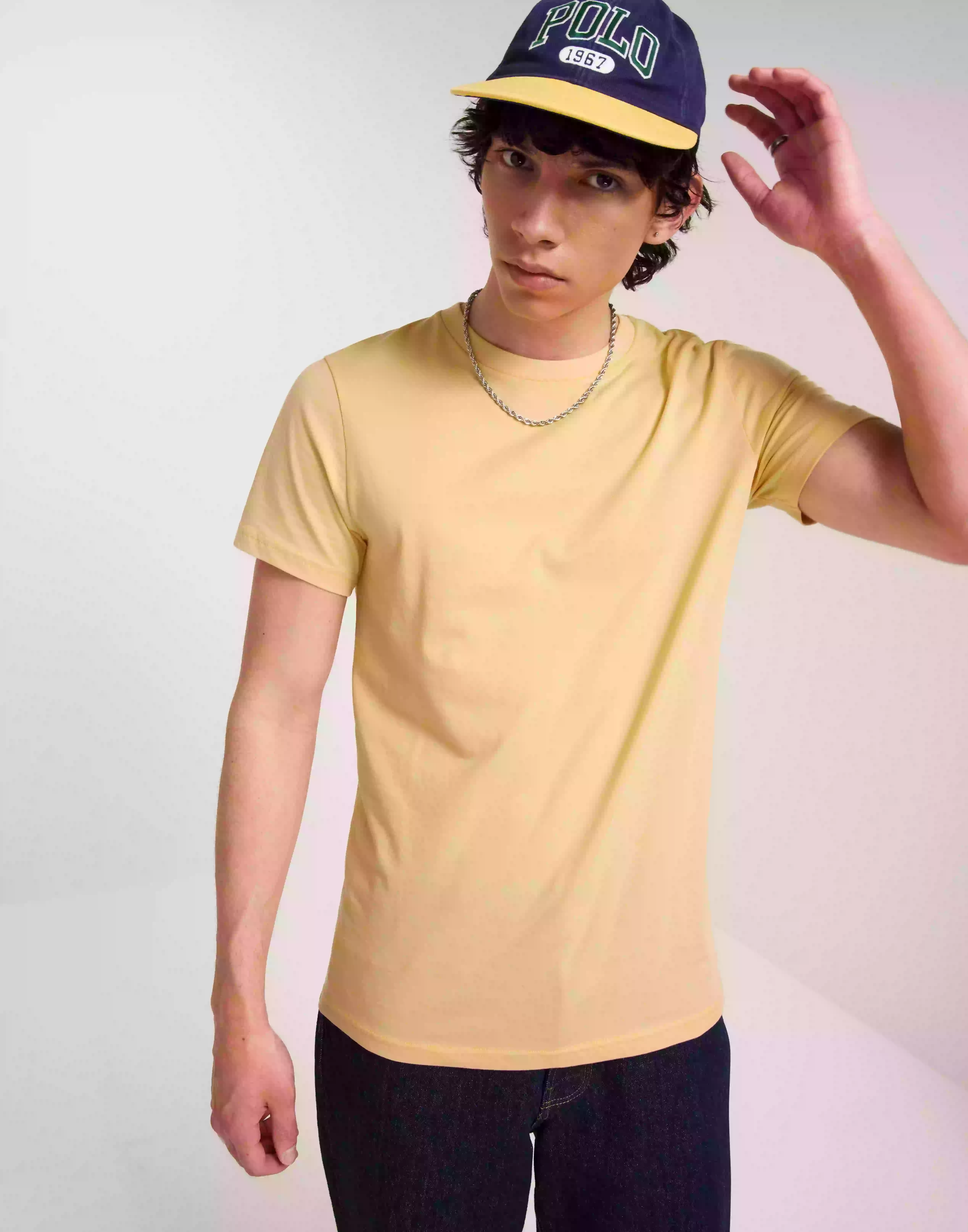 Bread & Boxers Crew Neck Regular T-Shirts & Linnen Sahara