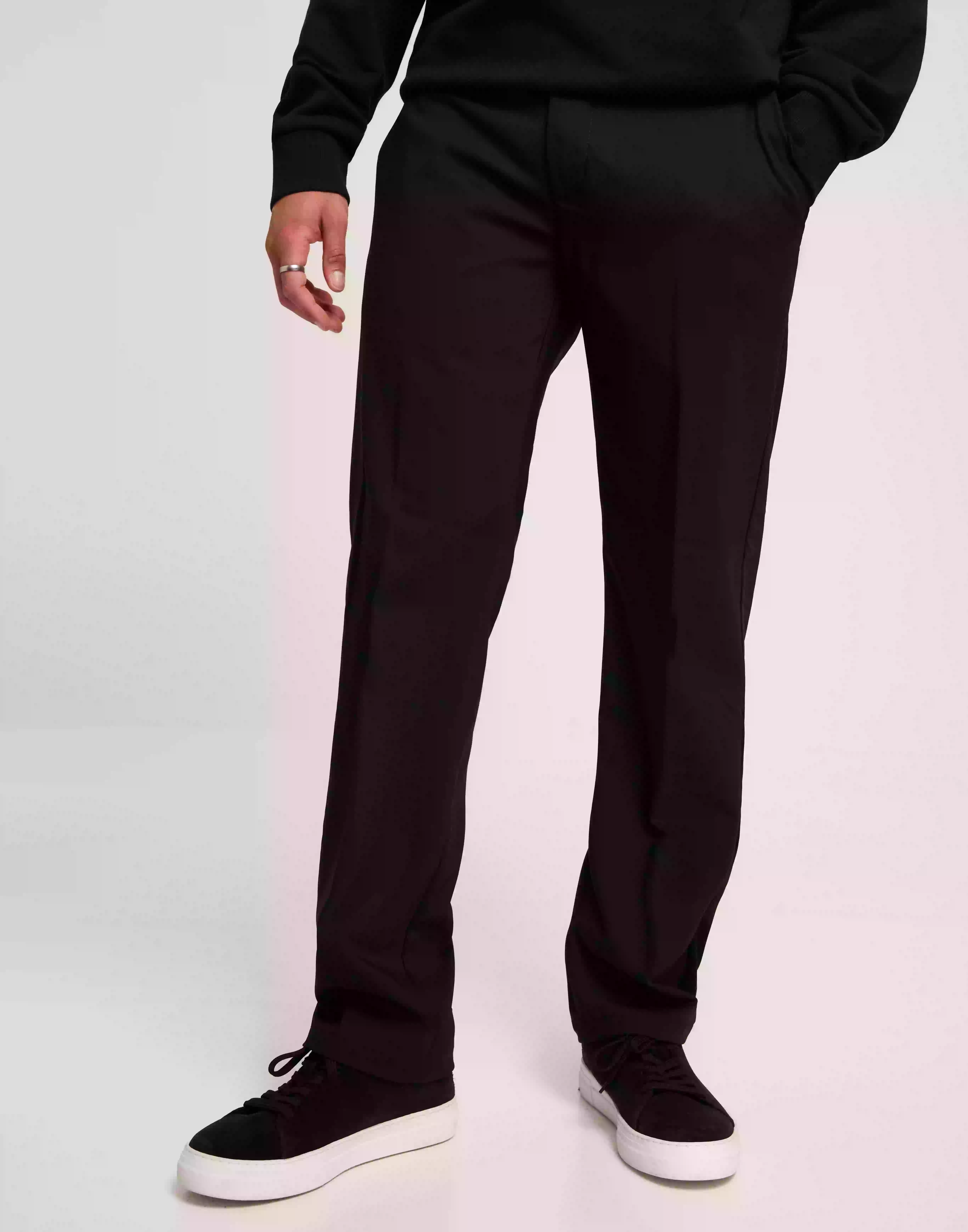 Woodbird Eik Nickel Pants Kostymbyxor Black