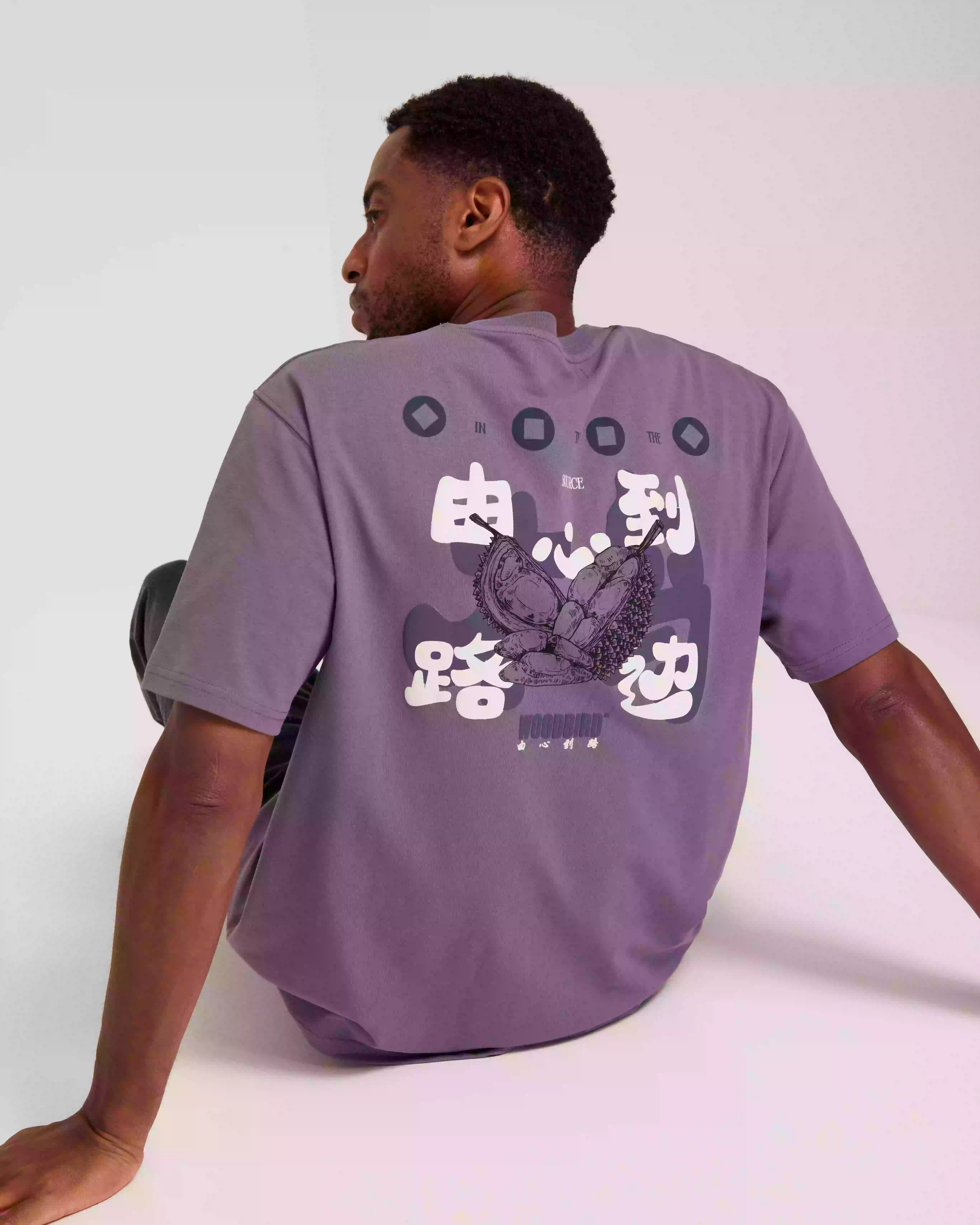 Woodbird WBBaine Durian Tee T-shirts med tryck Purple