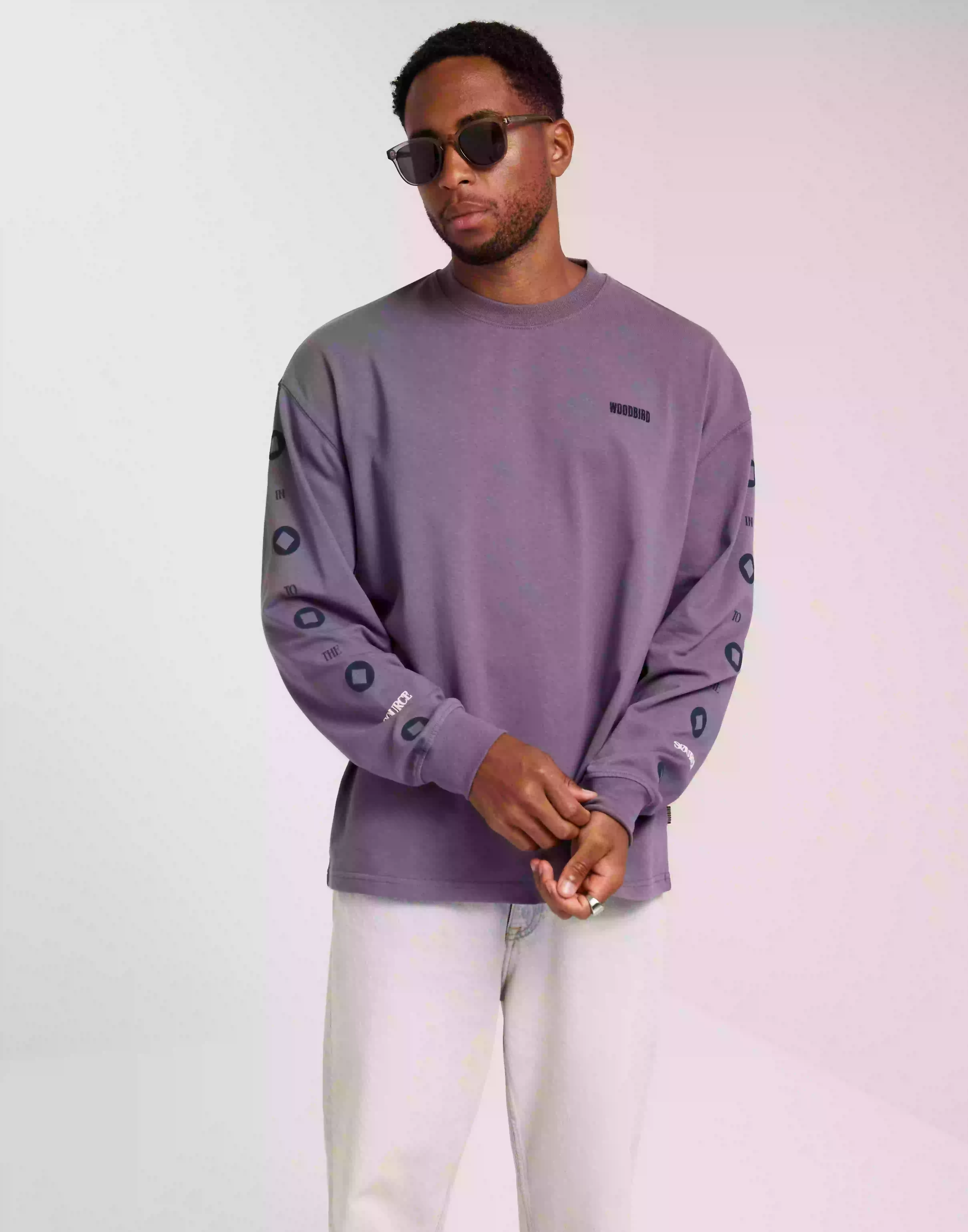 Woodbird WBJoes Durian L/S Tee Langermede t-shirts Purple
