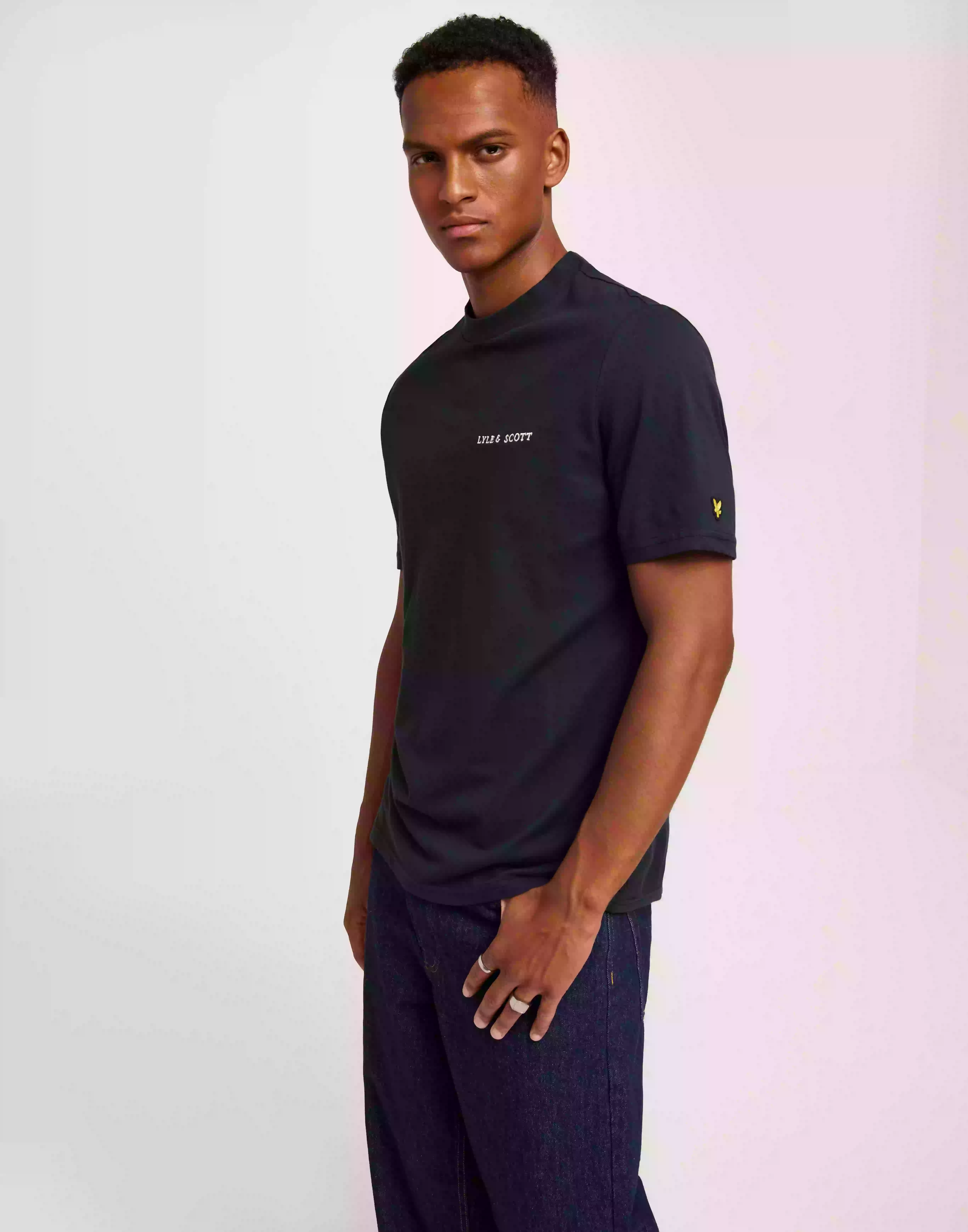 Lyle & Scott Embroidered Logo T-shirt Märkes t-shirts Dark Navy