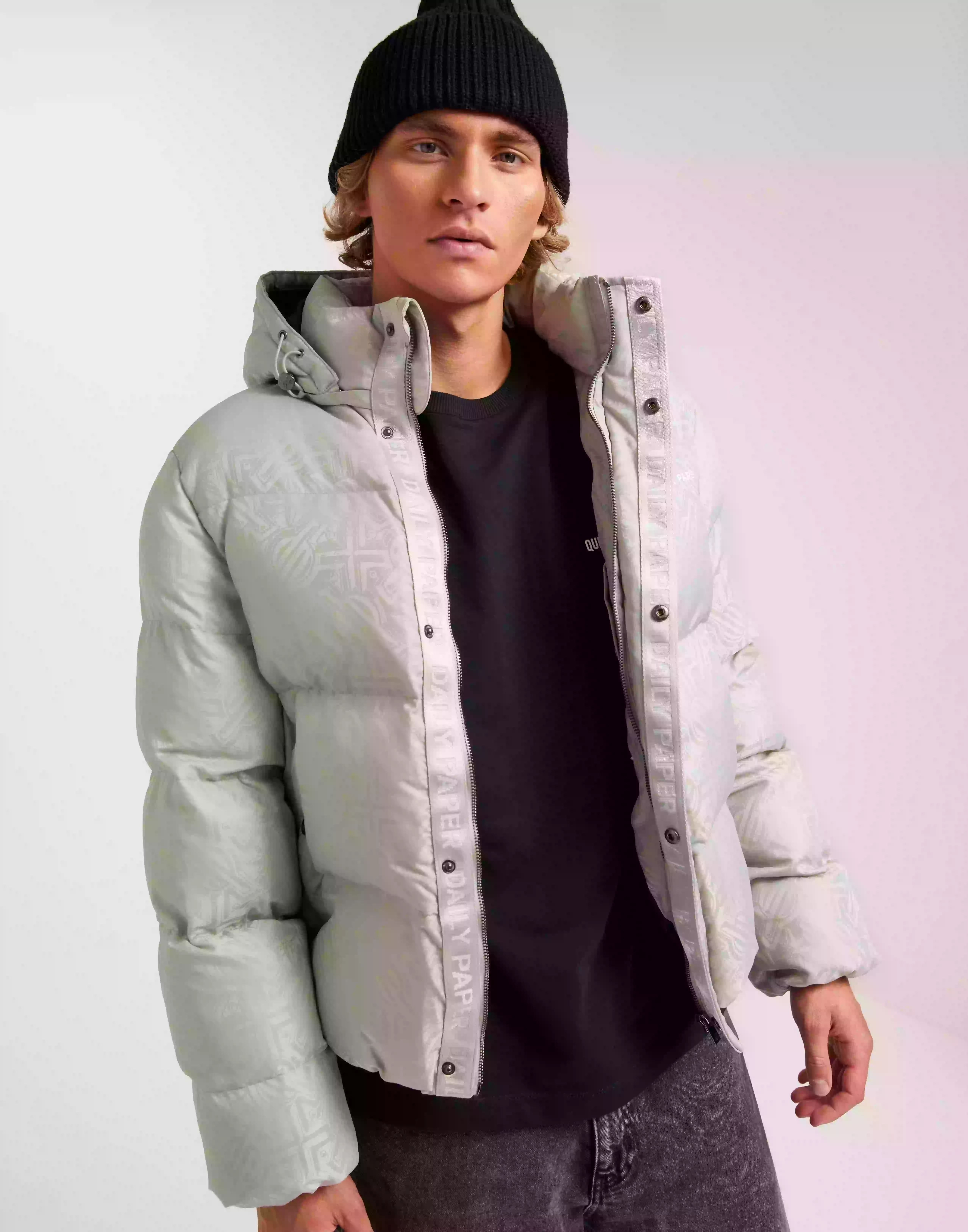 Daily Paper ruzna puffer jacket Dunjackor Metal Grey