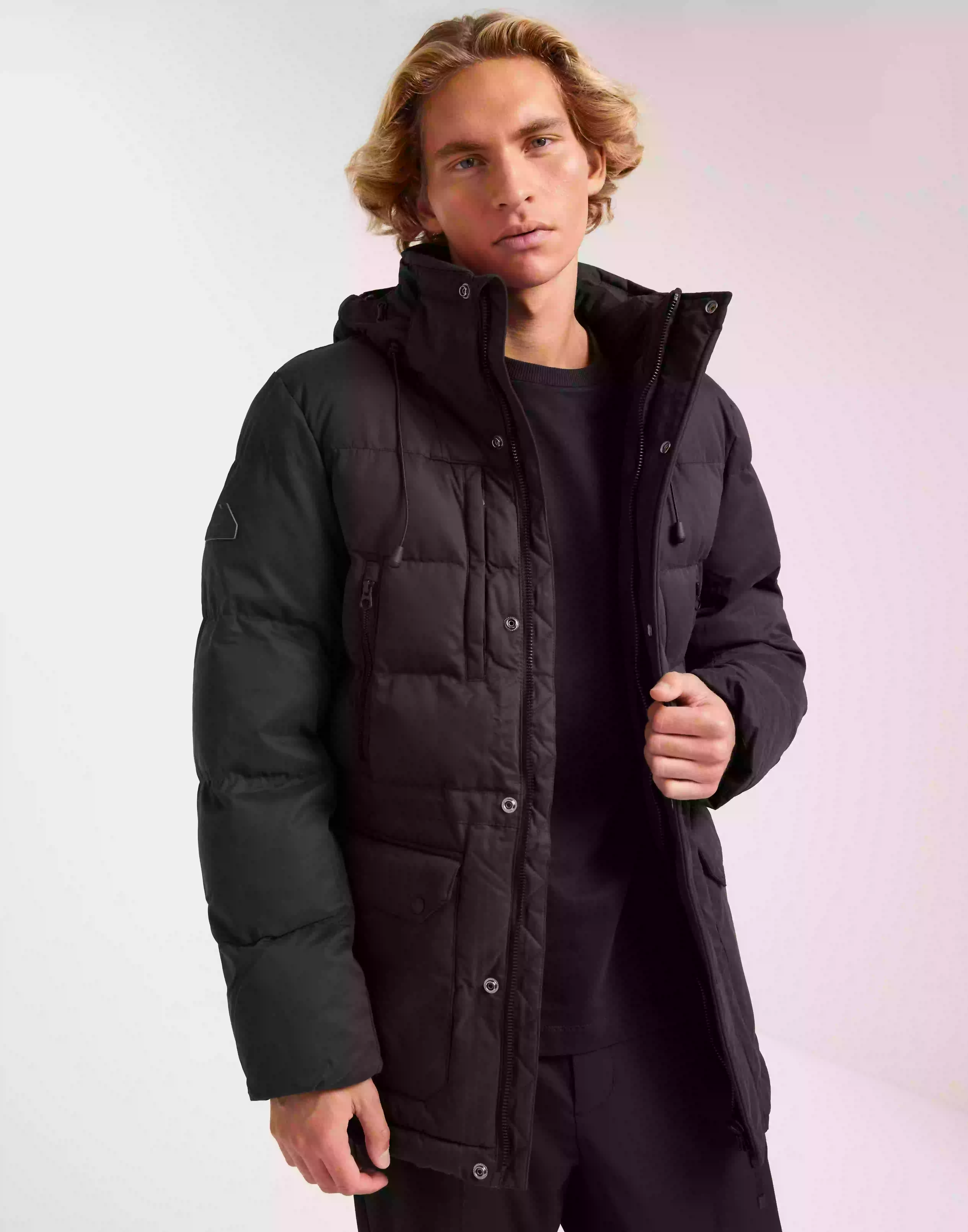 Superdry Mf Hooded Parka Dunjackor Noir
