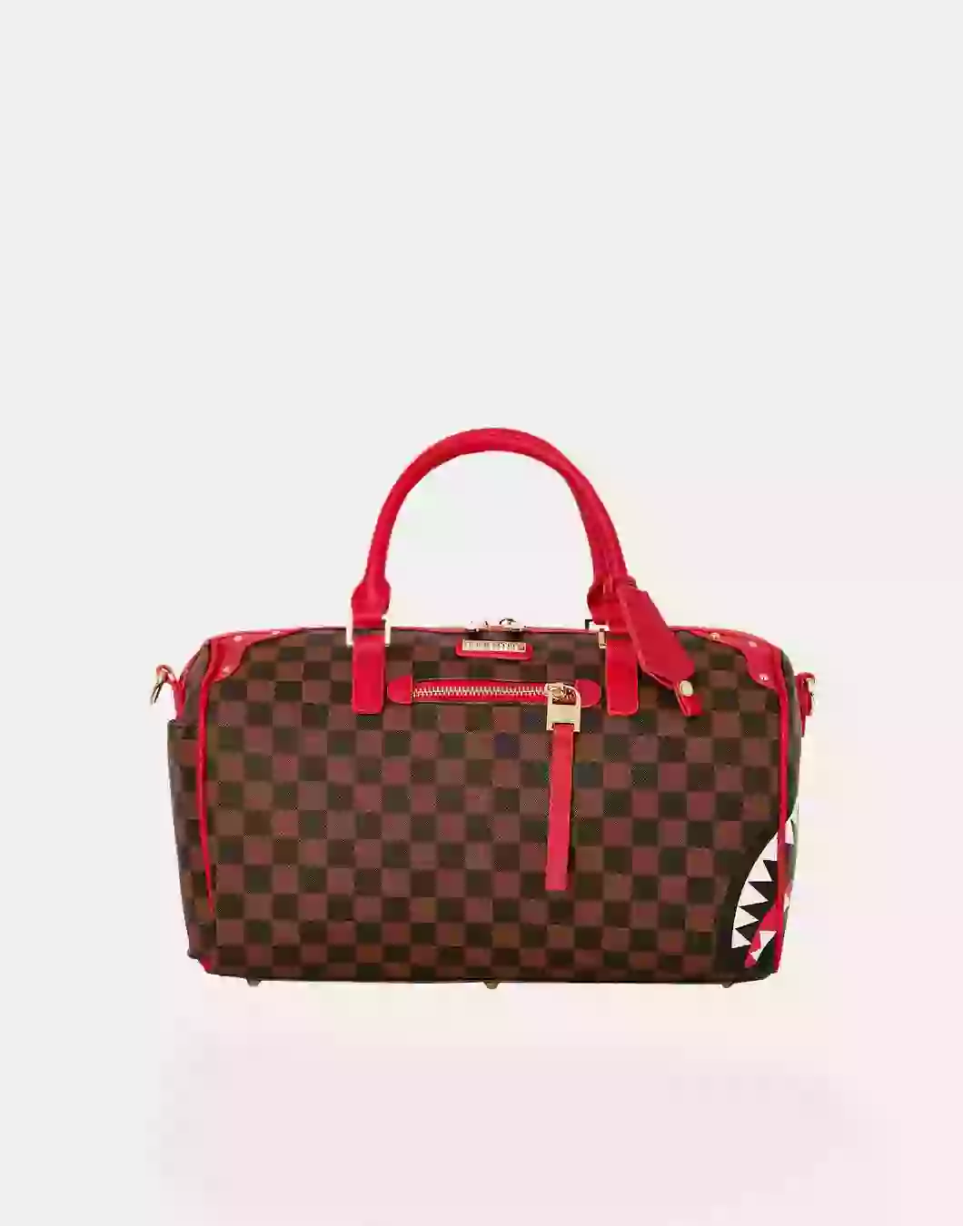Sprayground Red Sharks in Paris Box Mini Duffle Axelremsväskor Black/Brown