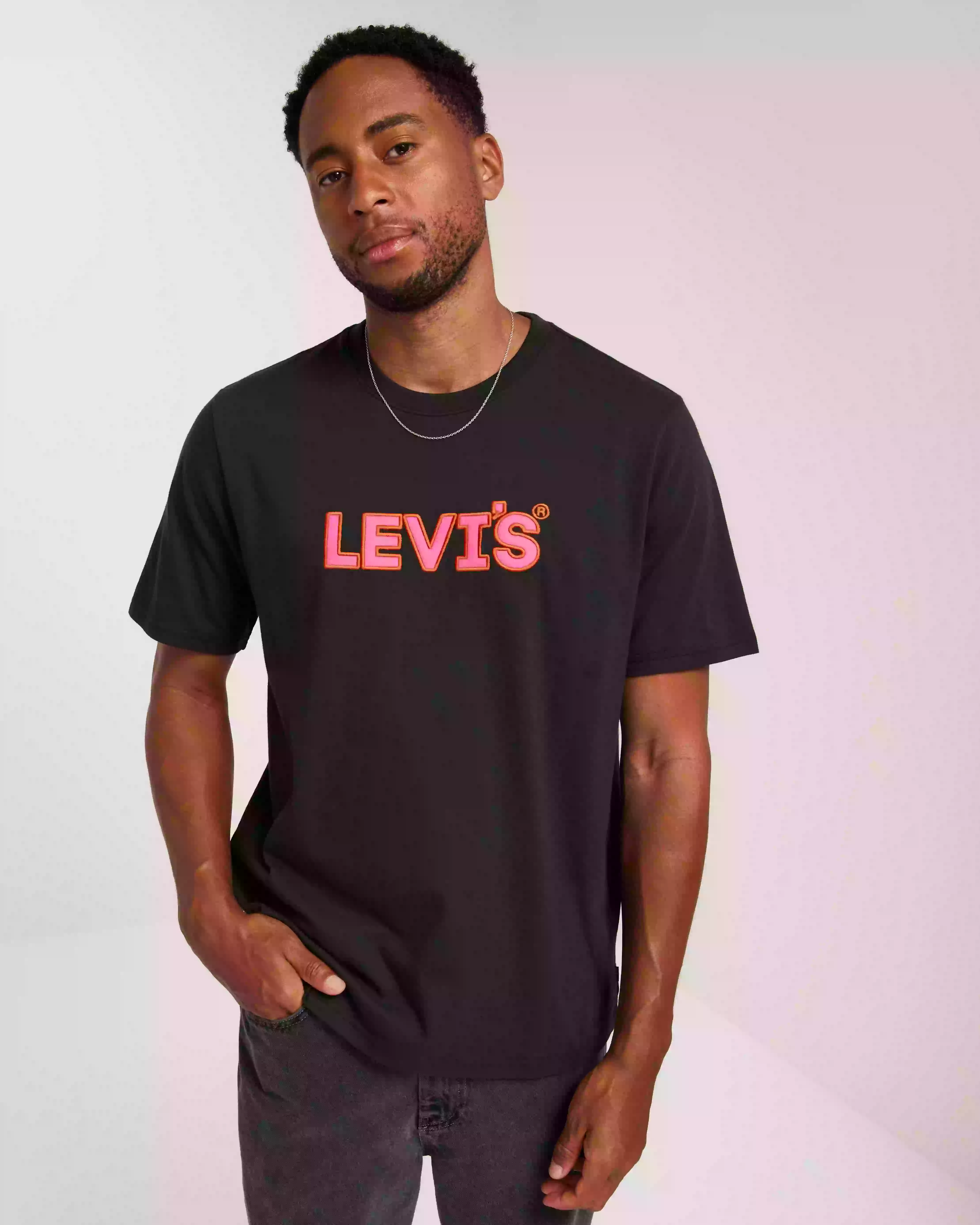 Levi's Ss Relaxed Fit Tee Headline Lo Printed t-shirts Black