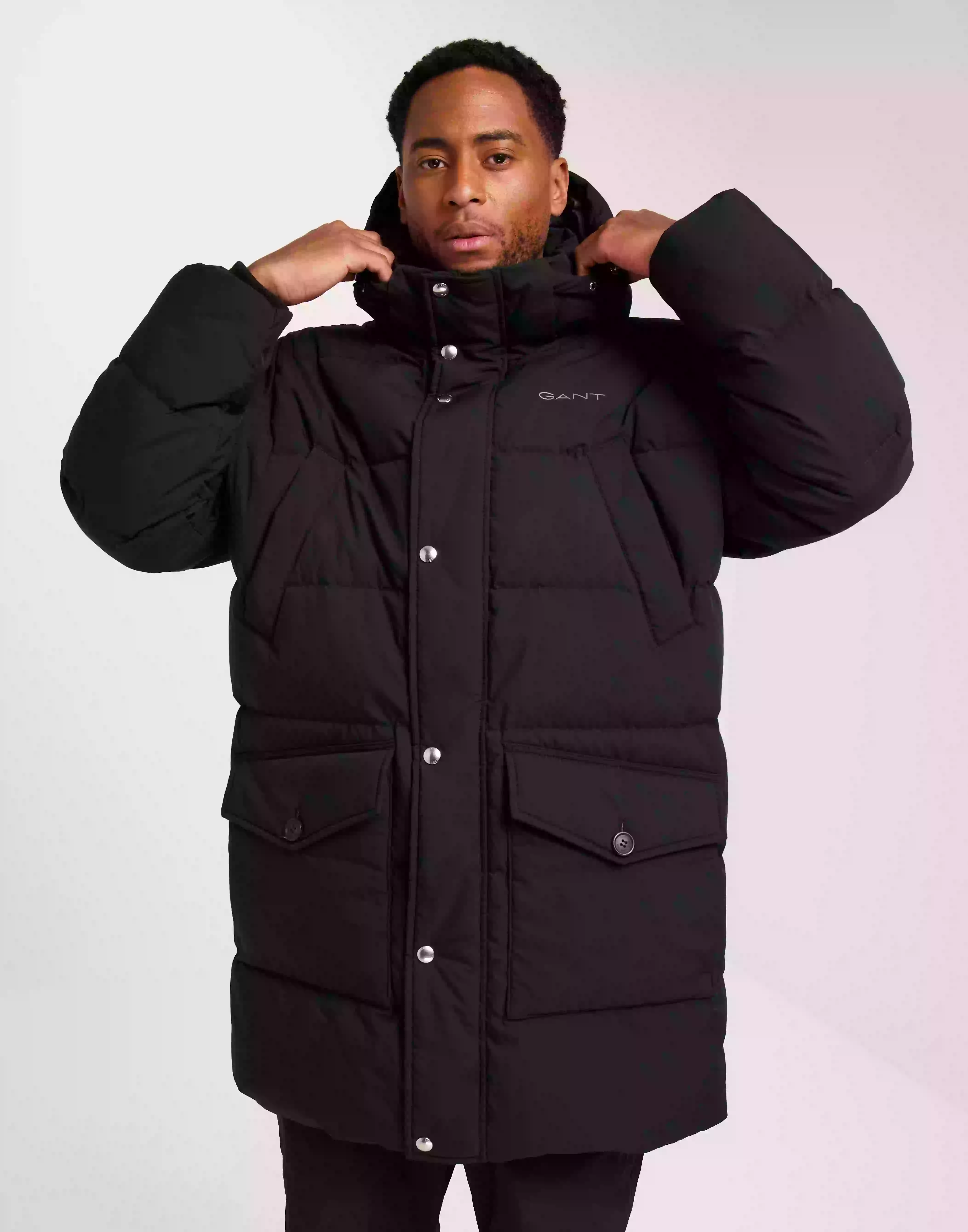Gant Long Alta Down Jacket Dunjackor Black
