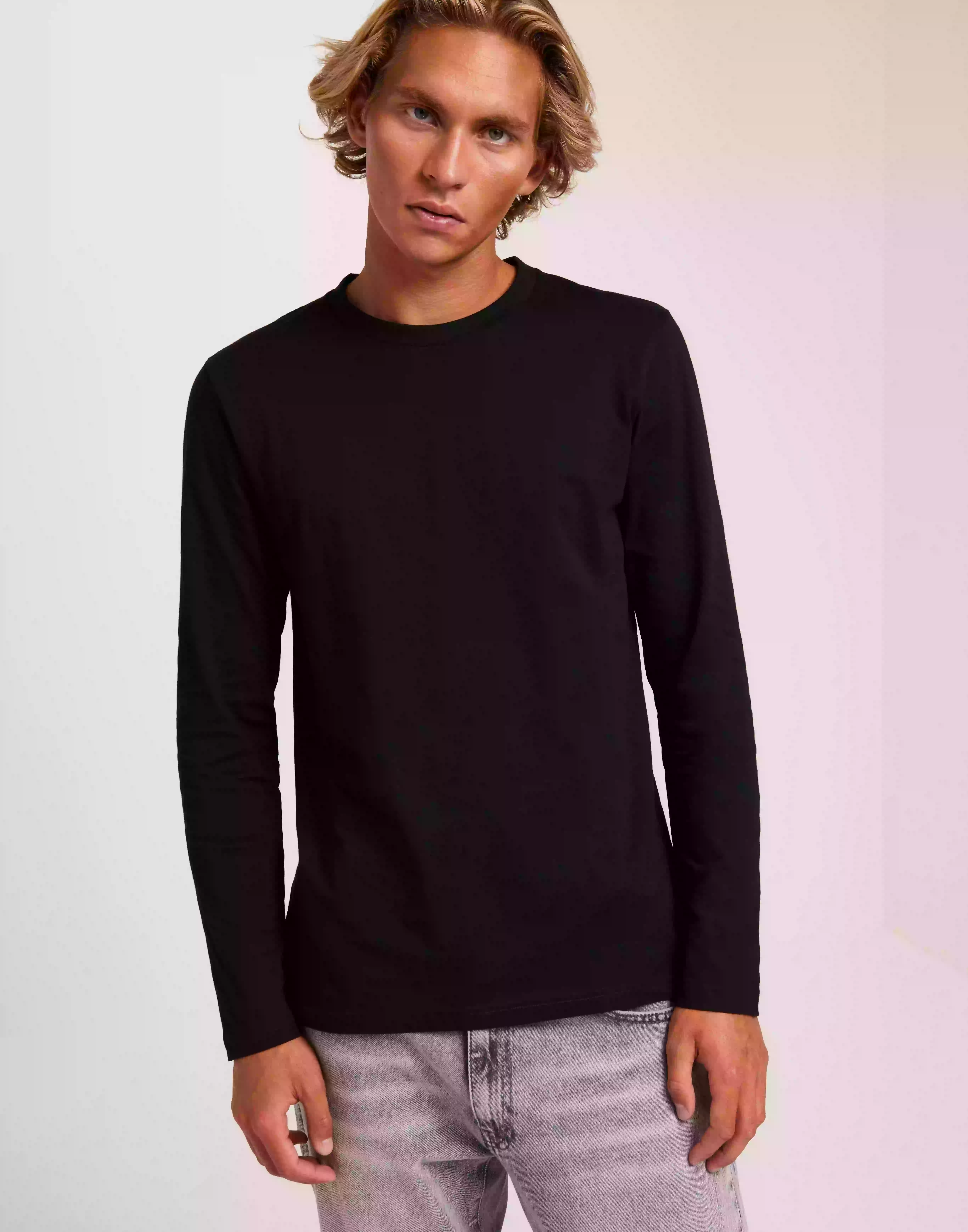 Bread & Boxers Long Sleeve regular Långärmade t-shirts Black
