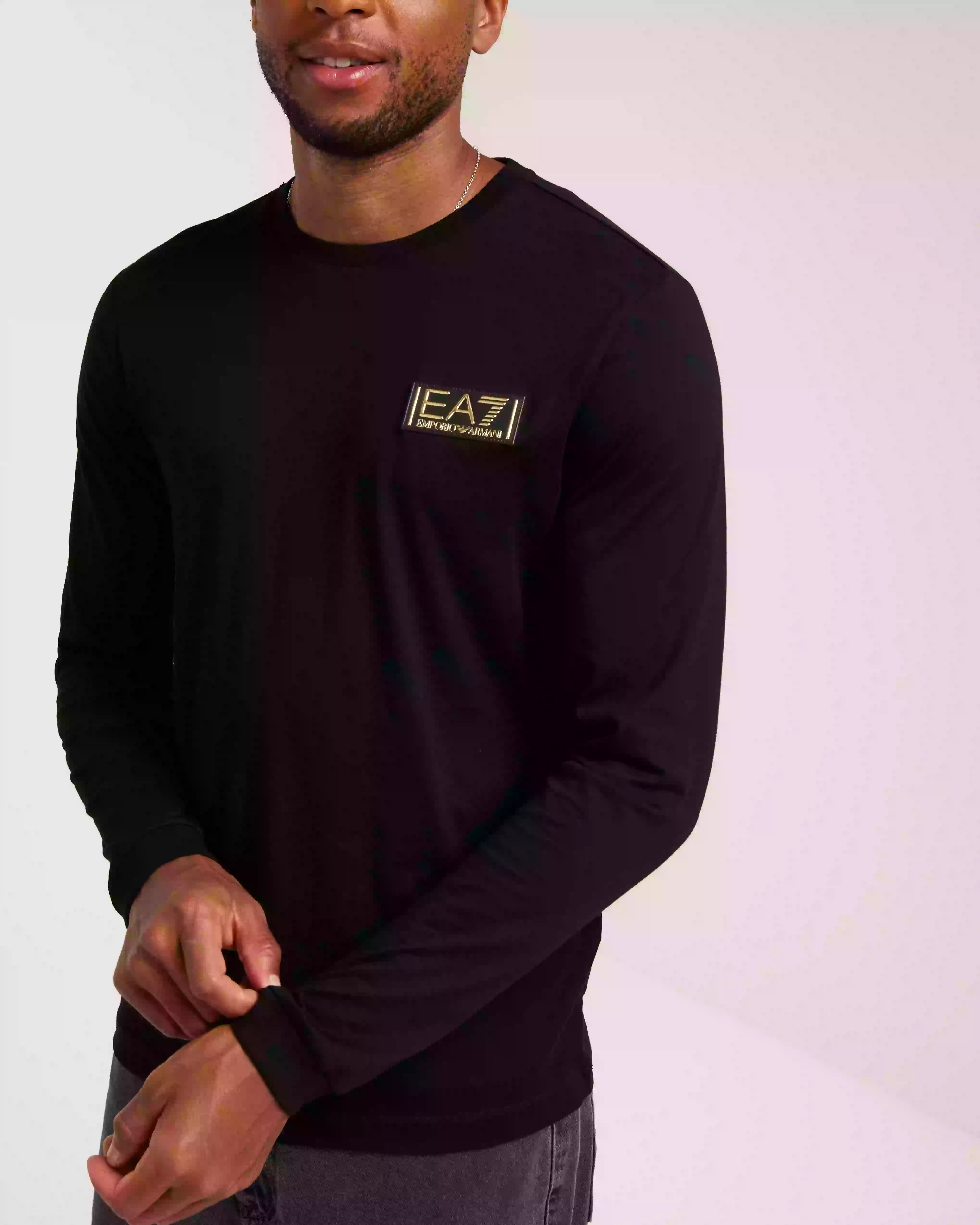EA7 Emporio Armani T-Shirt Långärmade t-shirts Black