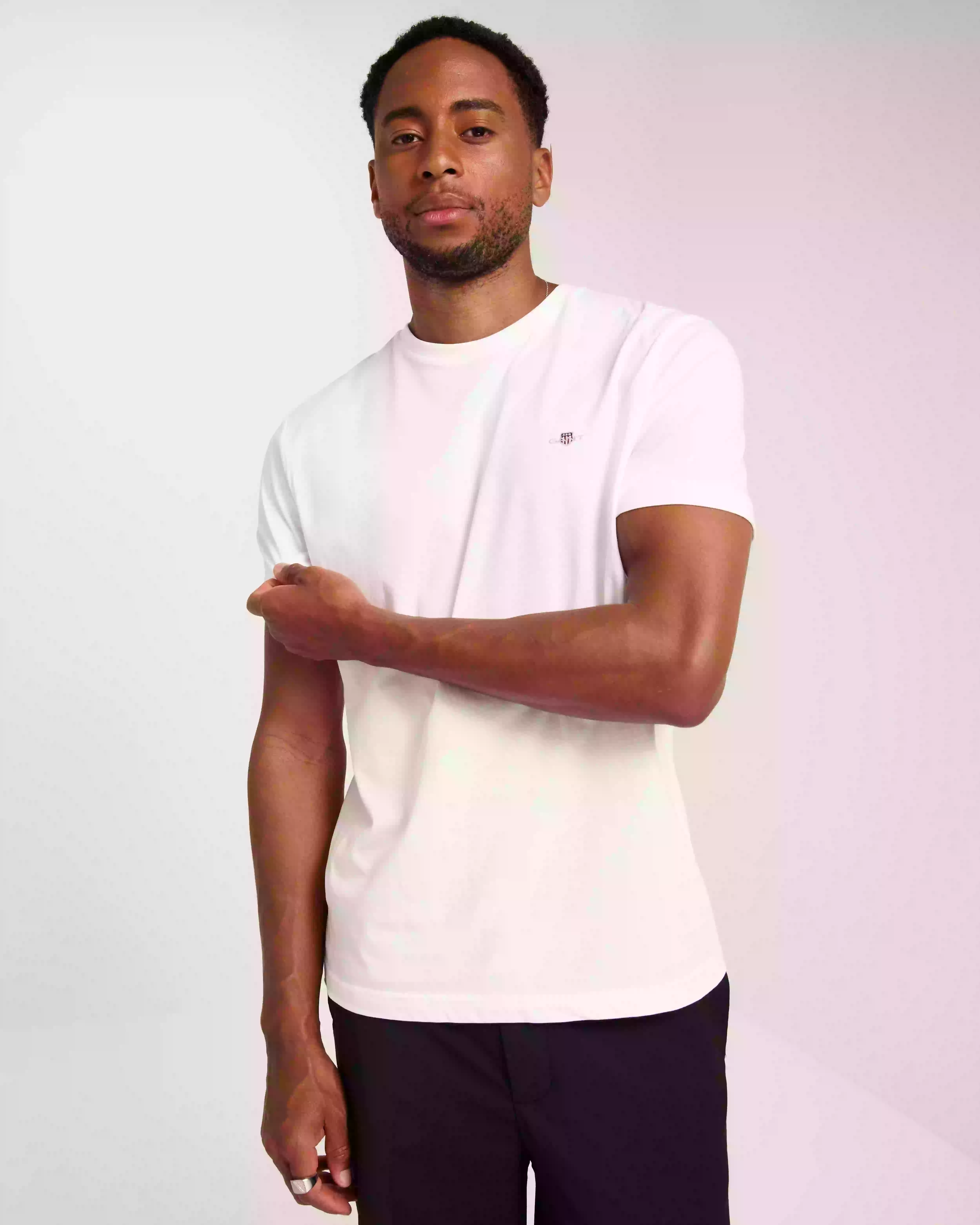 Gant Reg Shield Ss T-Shirt T-Shirts & Linnen White