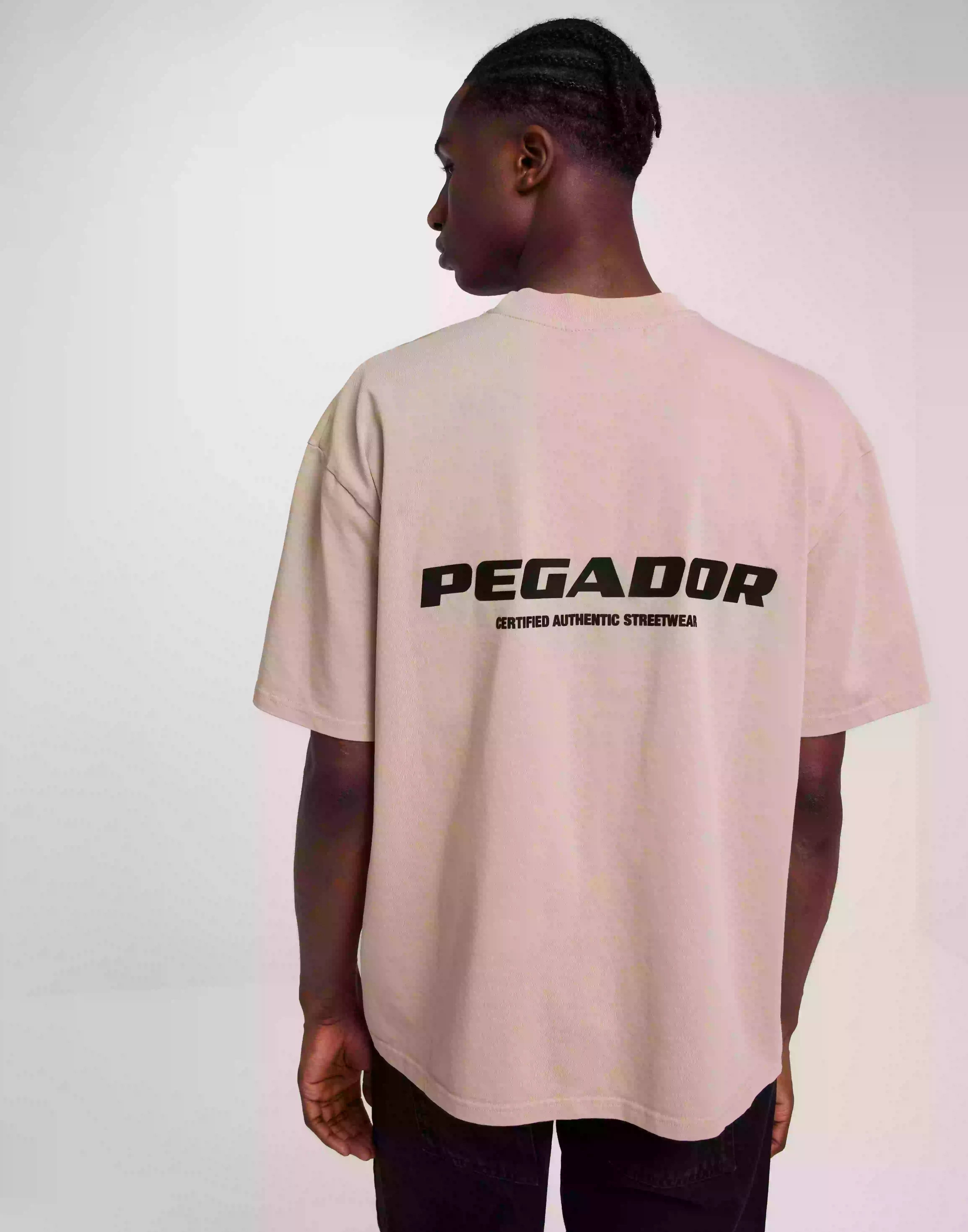 Pegador Colne Logo Oversized Tee Oversized t-shirts Beige