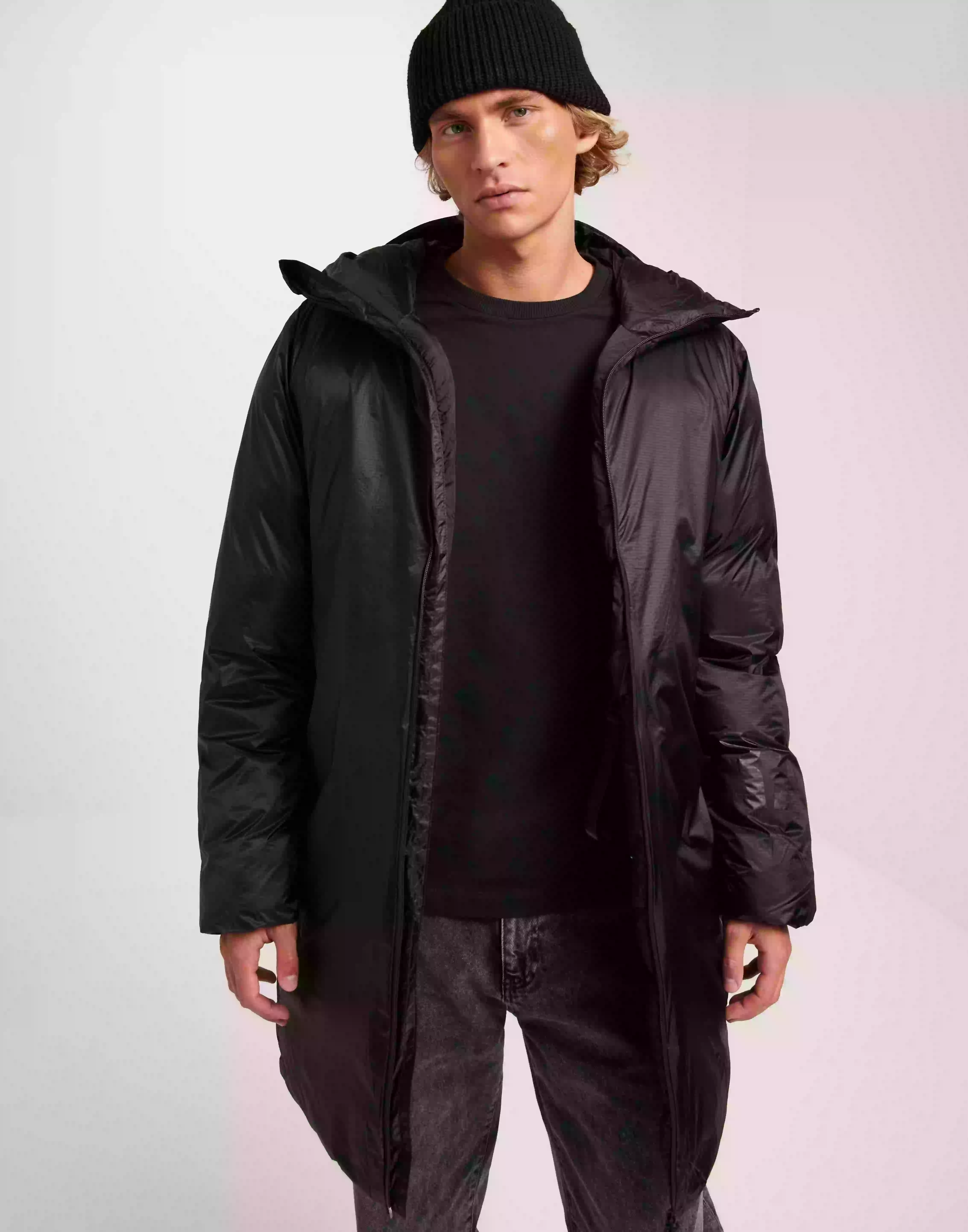 Rains Kevo Long Puffer Jacket W4T4 Dunjackor Black