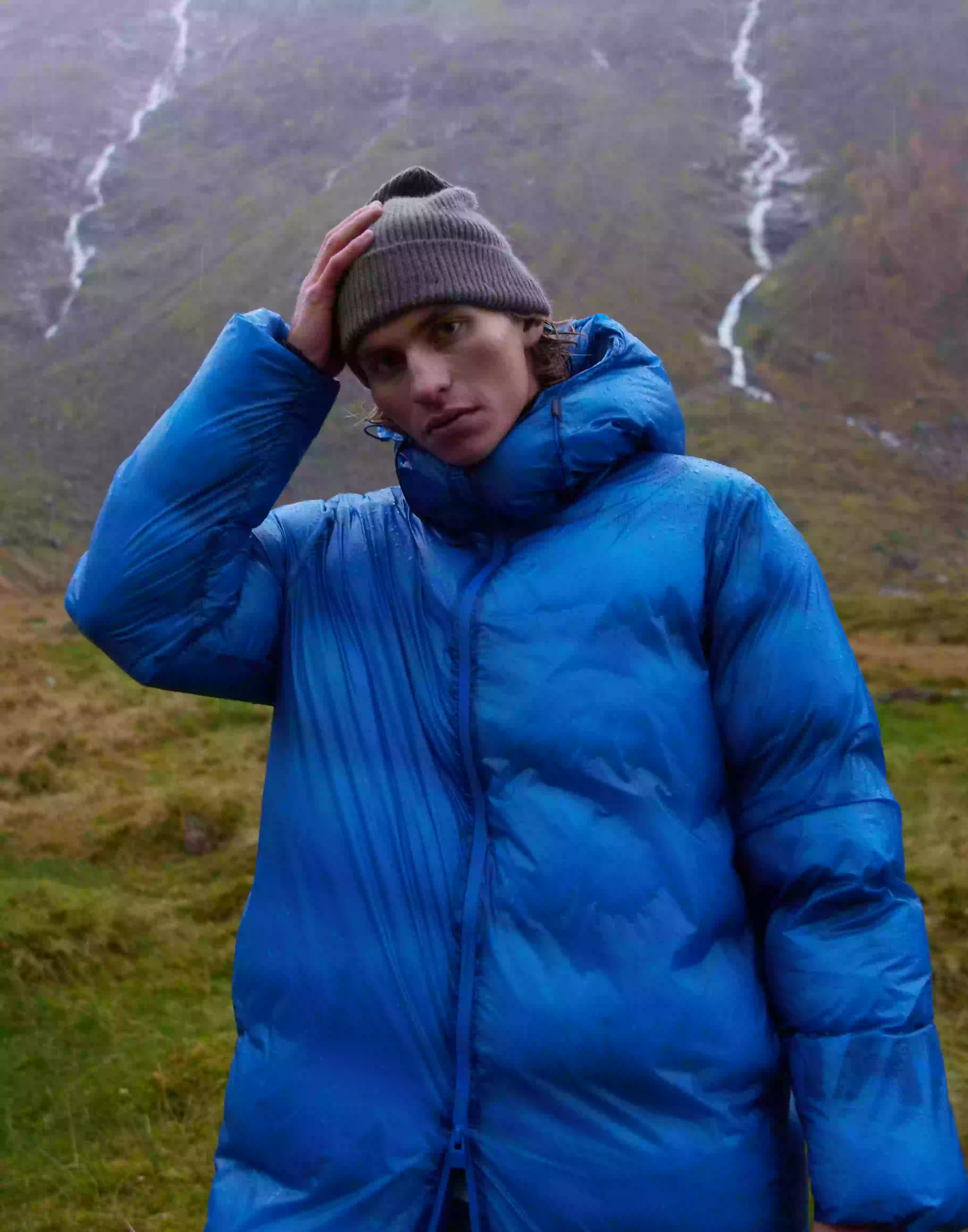 Rains Kevo Long Puffer Jacket W4T4 Dunjackor Waves