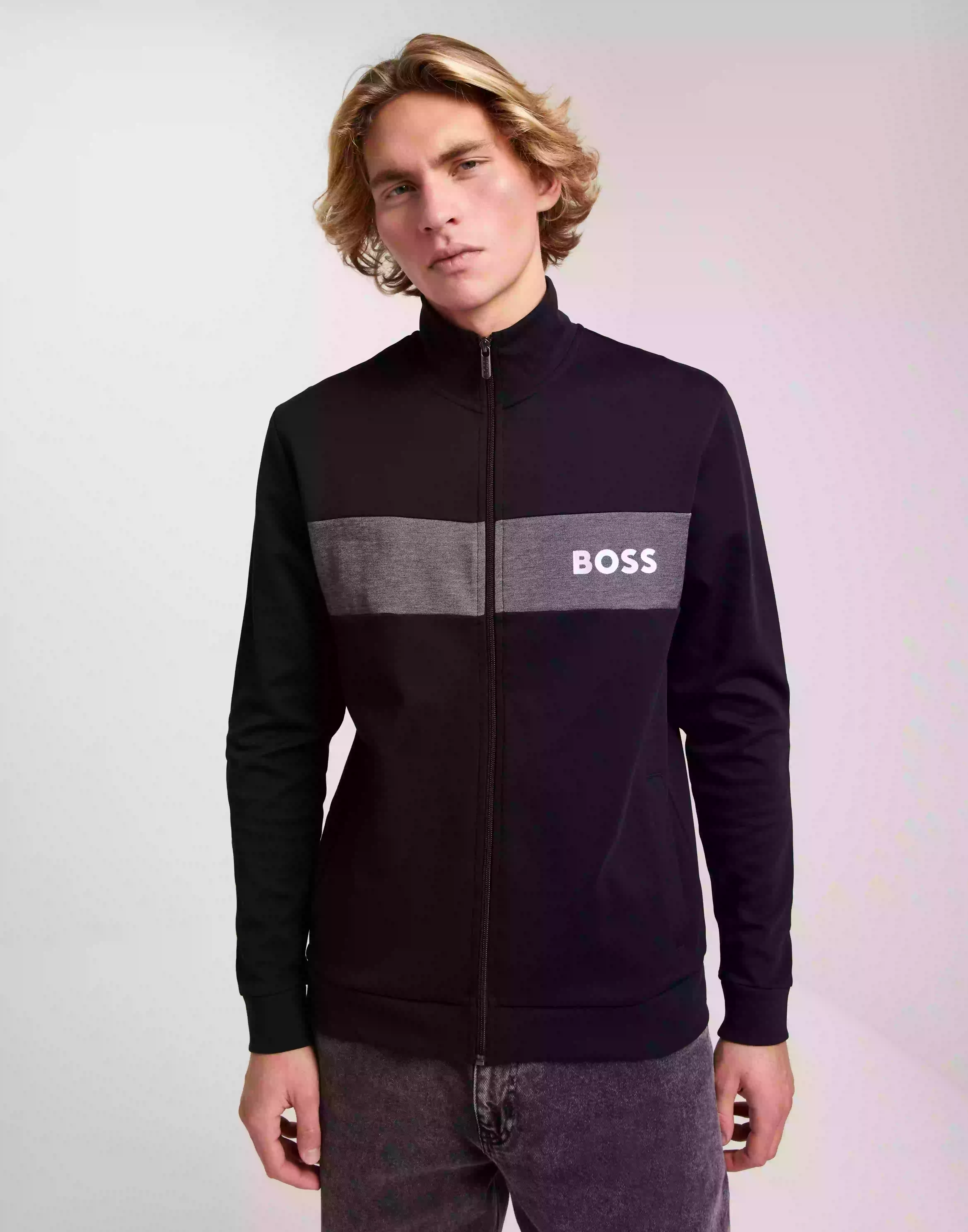 BOSS Tracksuit Jacket 10166548 25 Tröjor med dragkedja Black