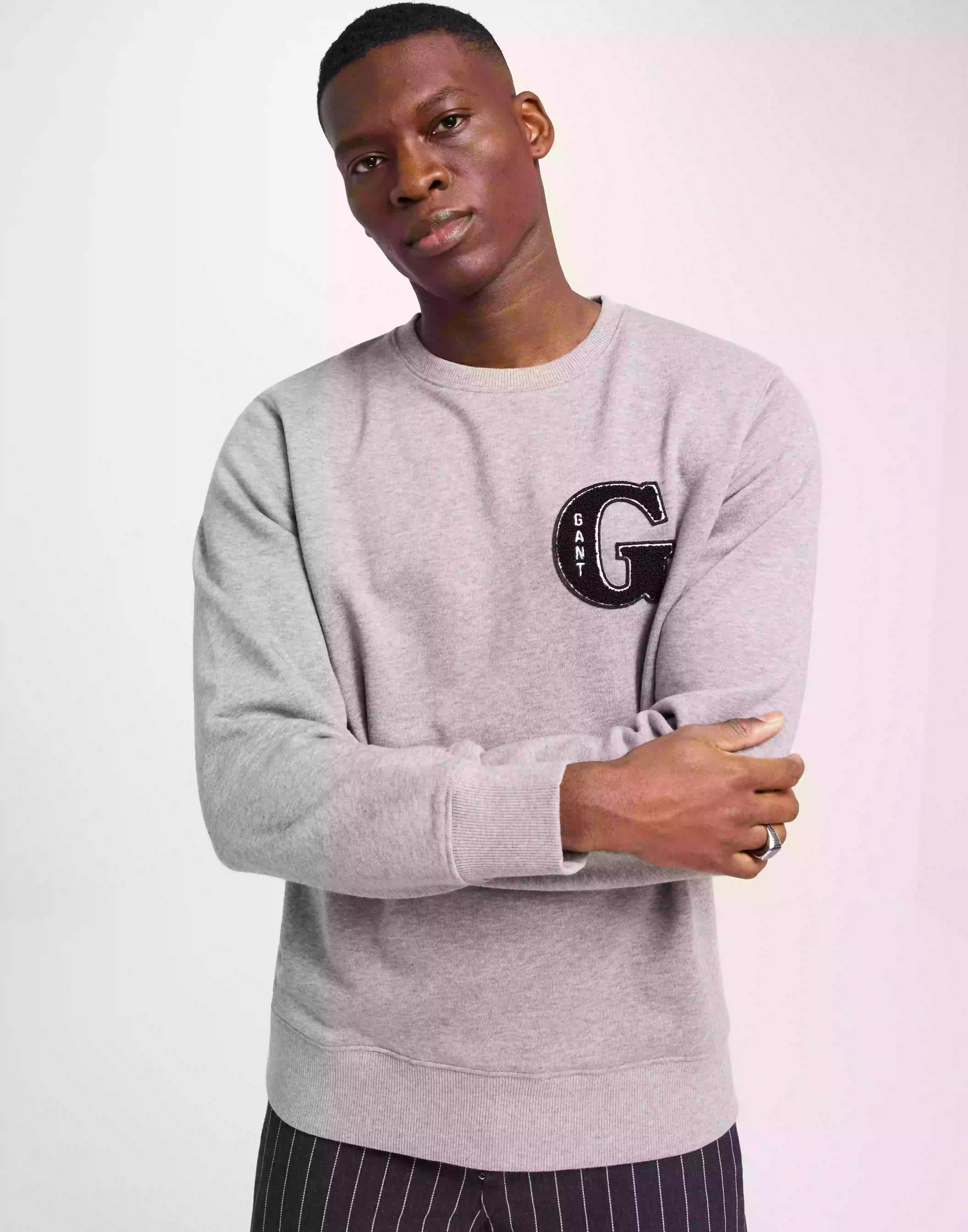 Gant G Graphic C-Neck Collegegensere Grey Melange
