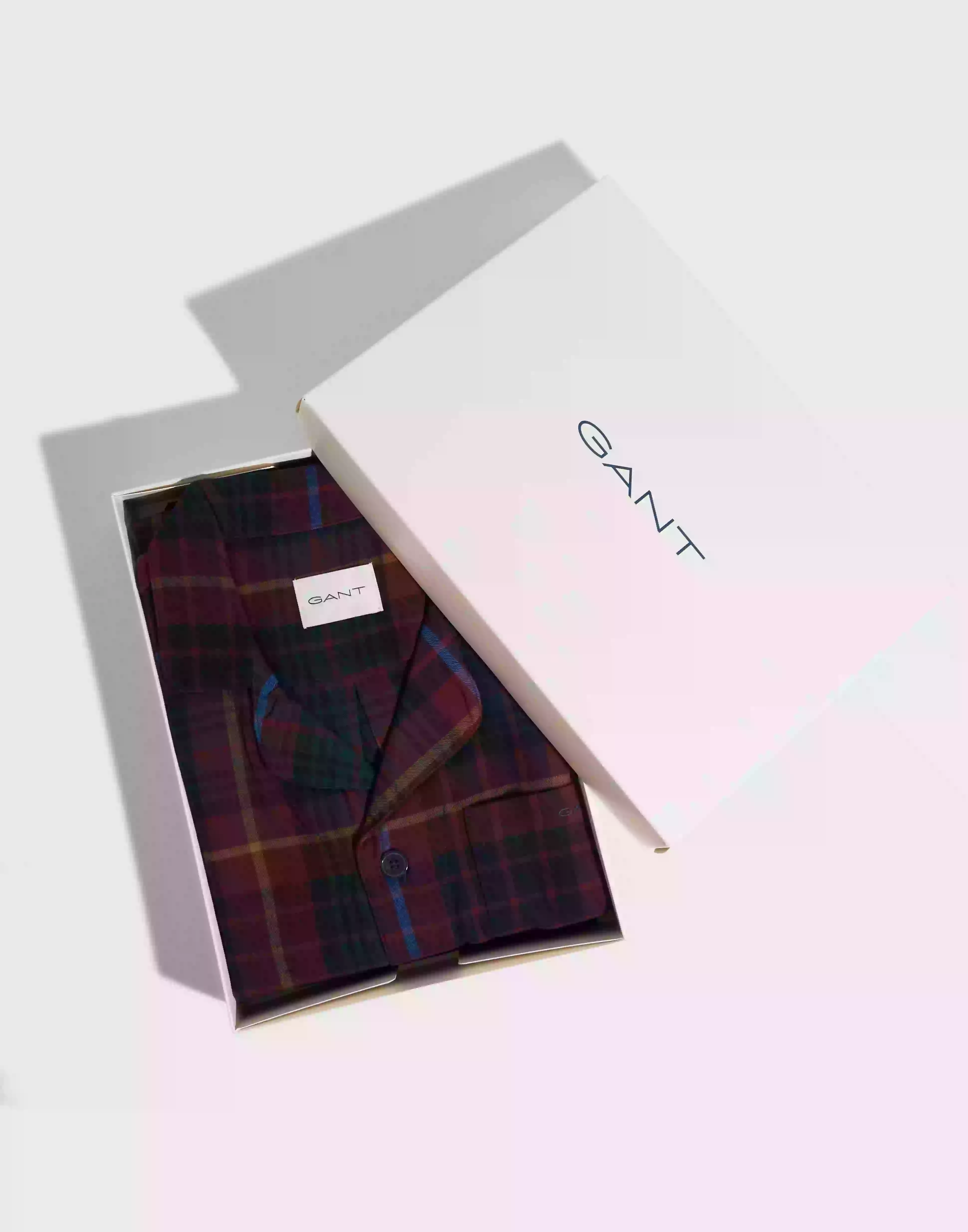 Gant Flannel Pj Set Pants and Shirt Gb Pyjamas Red
