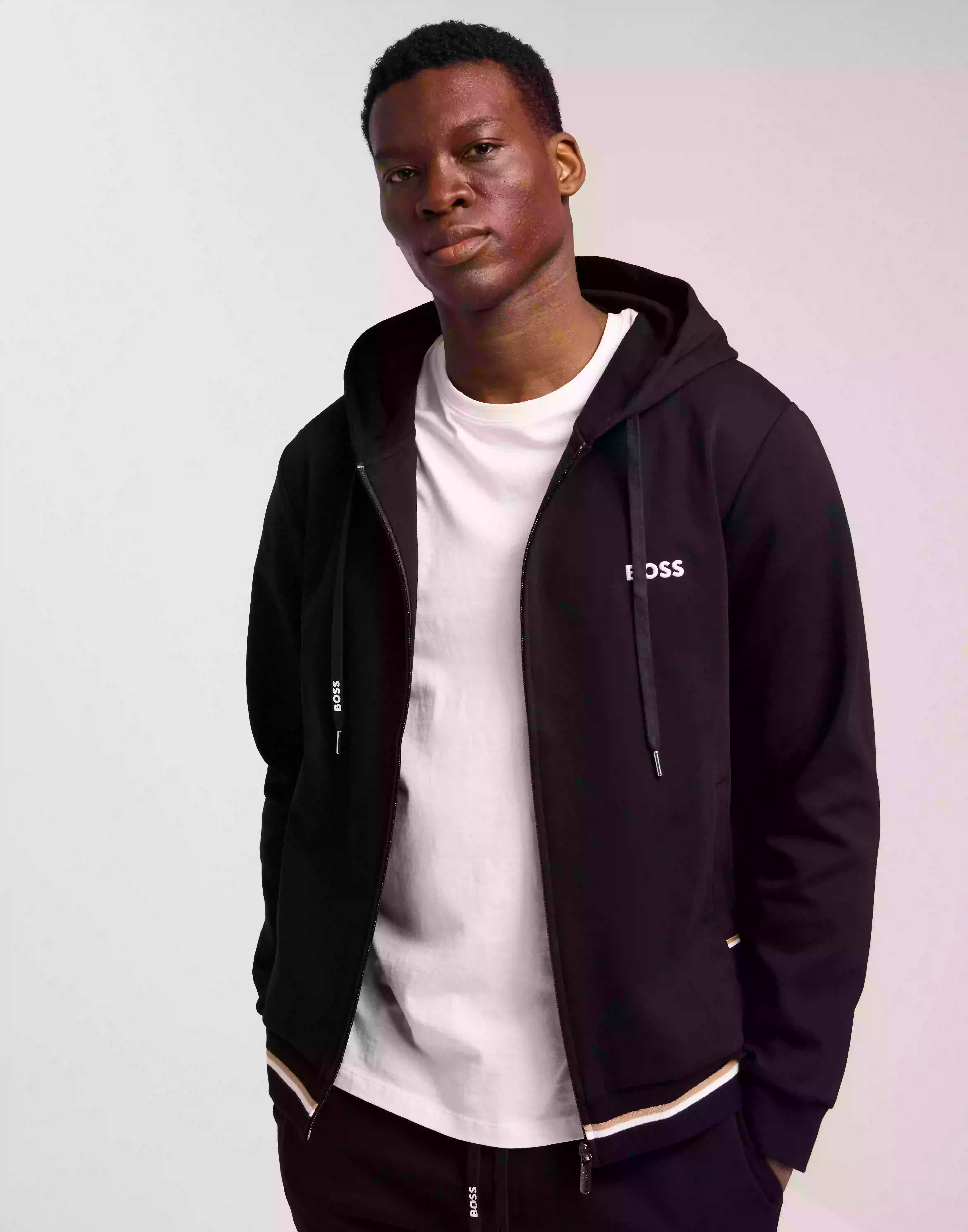 BOSS Heritage Jacket H 10253961 01 Vetoketjulliset hupparit Black