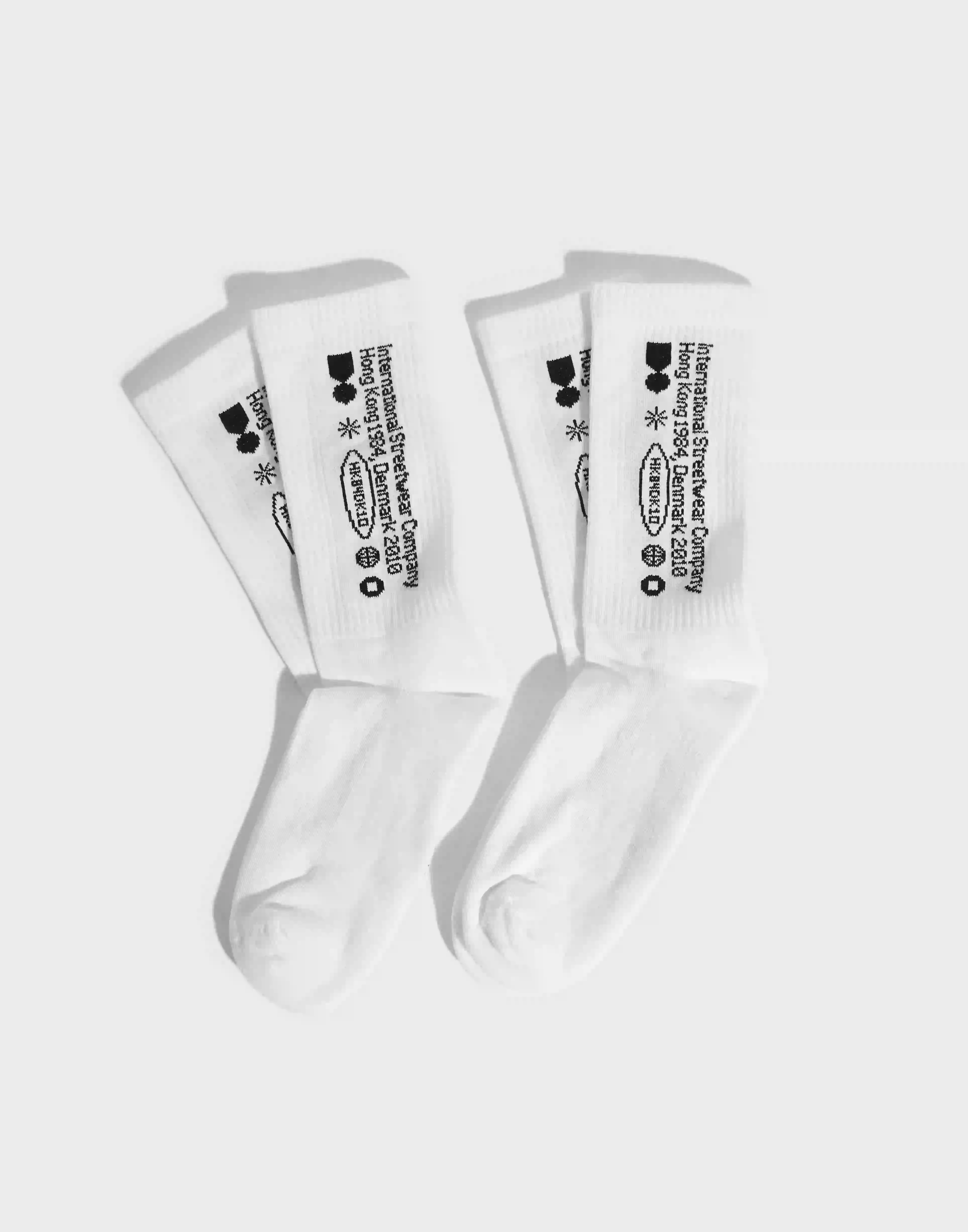 Woodbird WBTennis Logo Socks 2 Pack Multipack sokker White