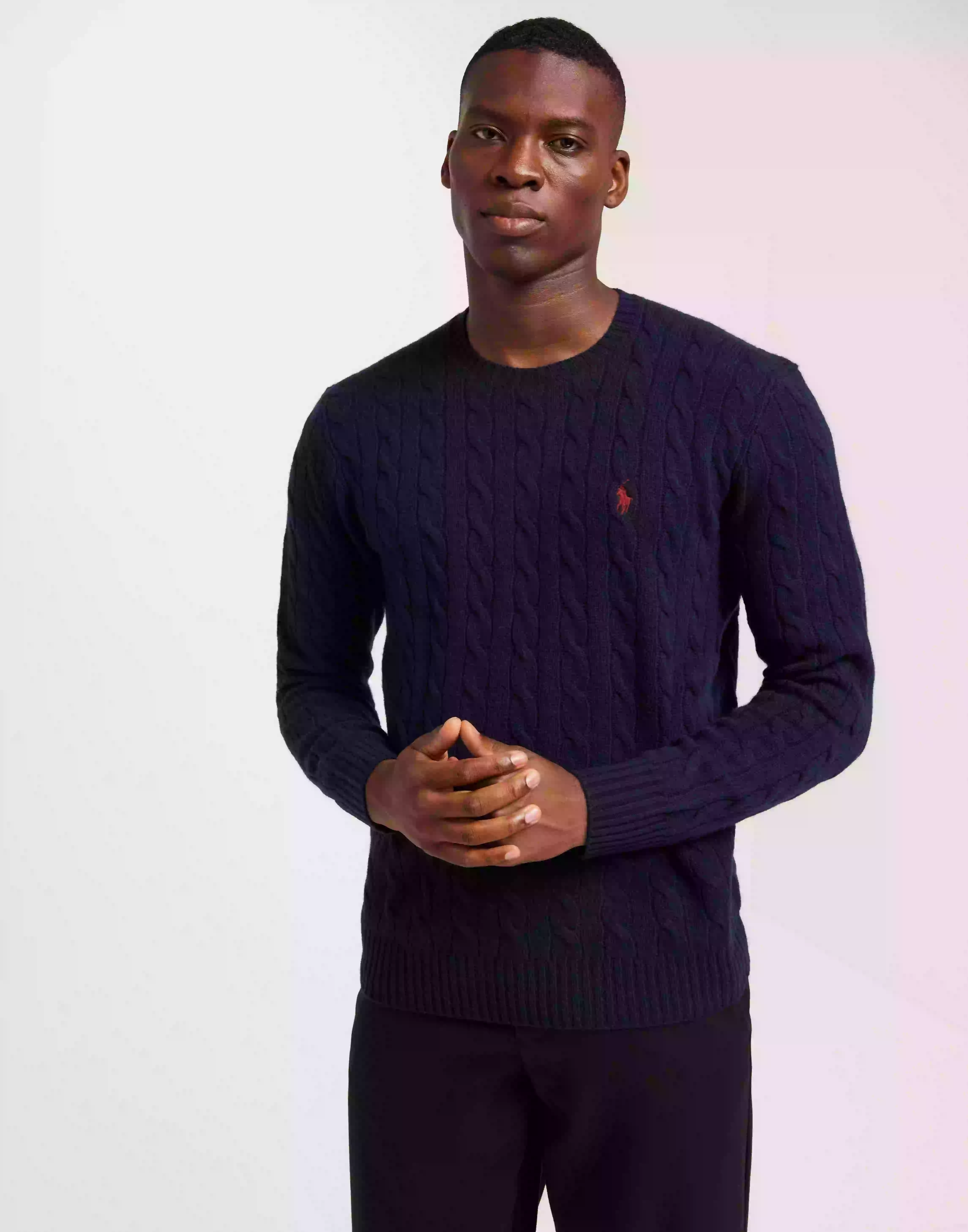Polo Ralph Lauren Lscablecnpp-Long Sleeve-Pullover Stickade tröjor Blue