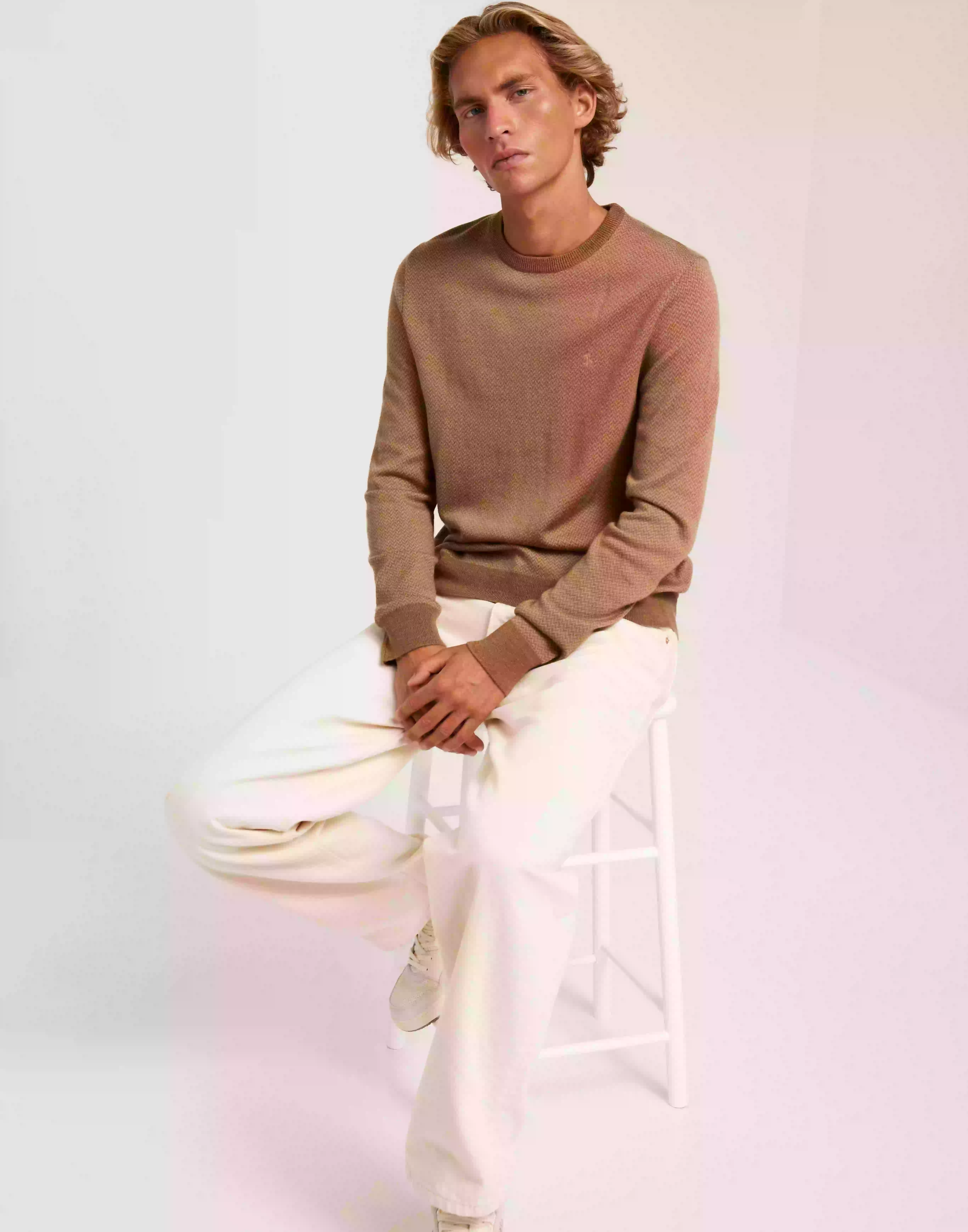 Polo Ralph Lauren Lshrngbncn-Long Sleeve-Pullover Stickade tröjor Medium Beige