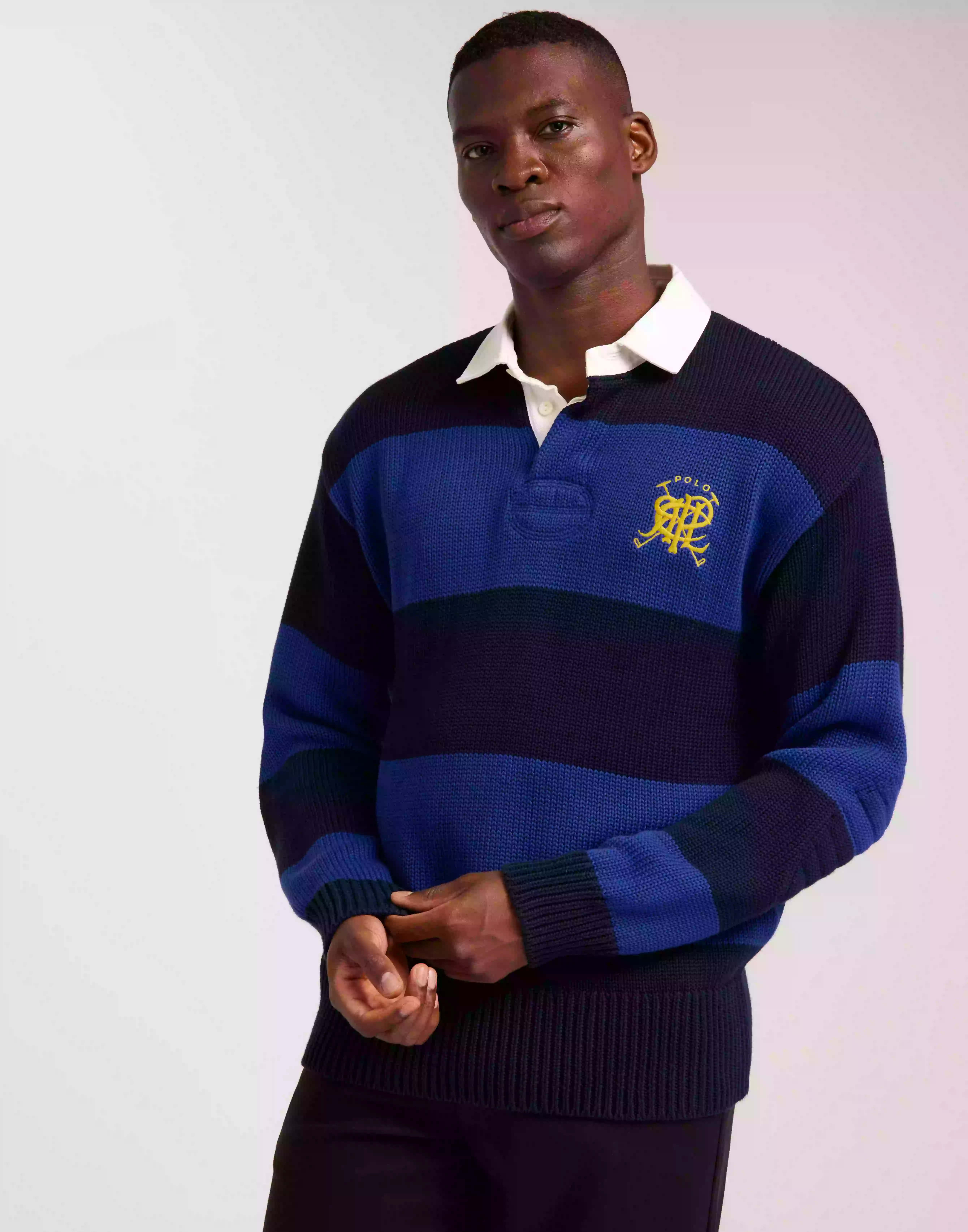 Polo Ralph Lauren Lsmadsnrugby-Long Sleeve-Pullover Stickade tröjor Blue