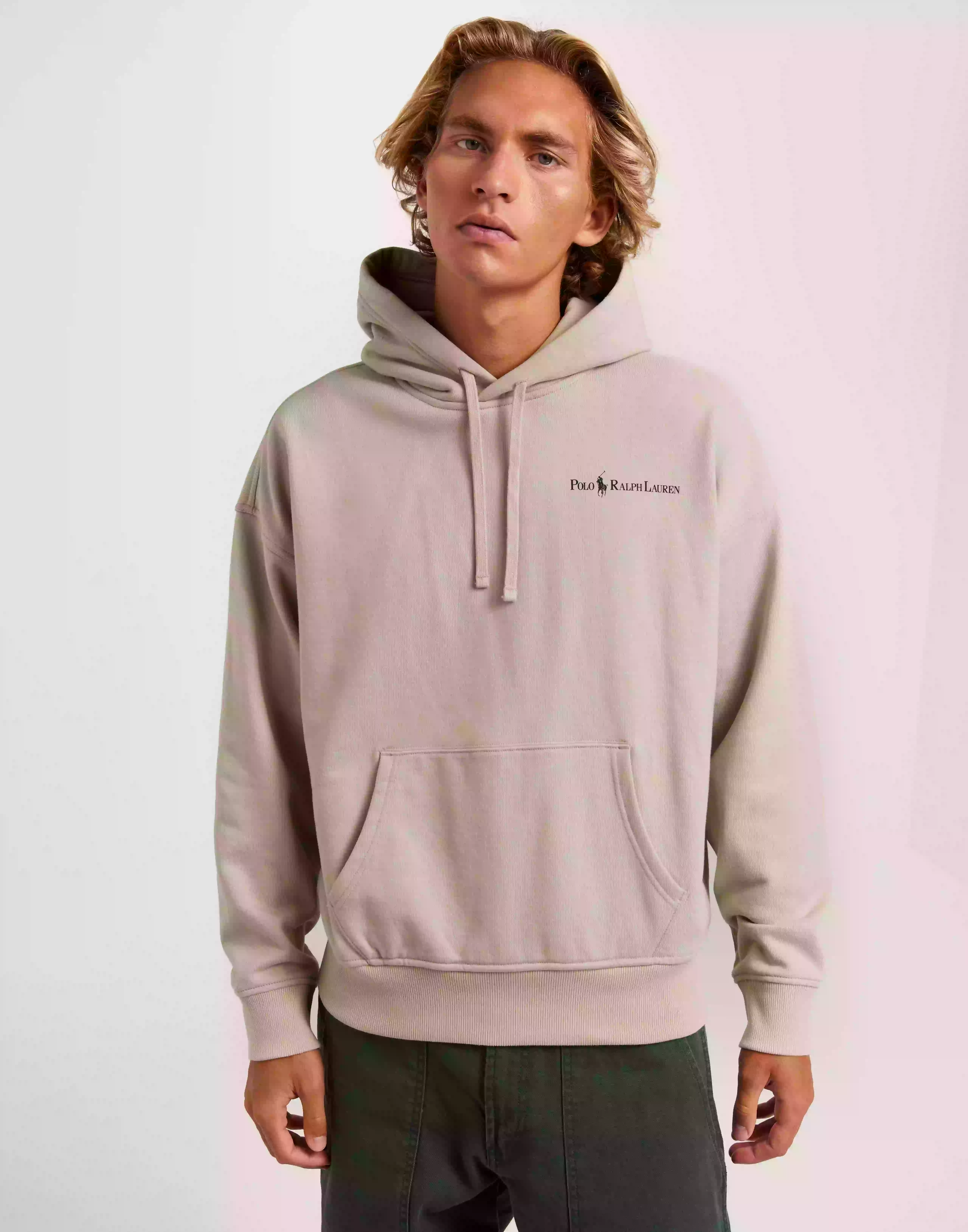 Polo Ralph Lauren LSPOHOODM1-Long Sleeve-Sweatshirt Hoodies Beige/Khaki