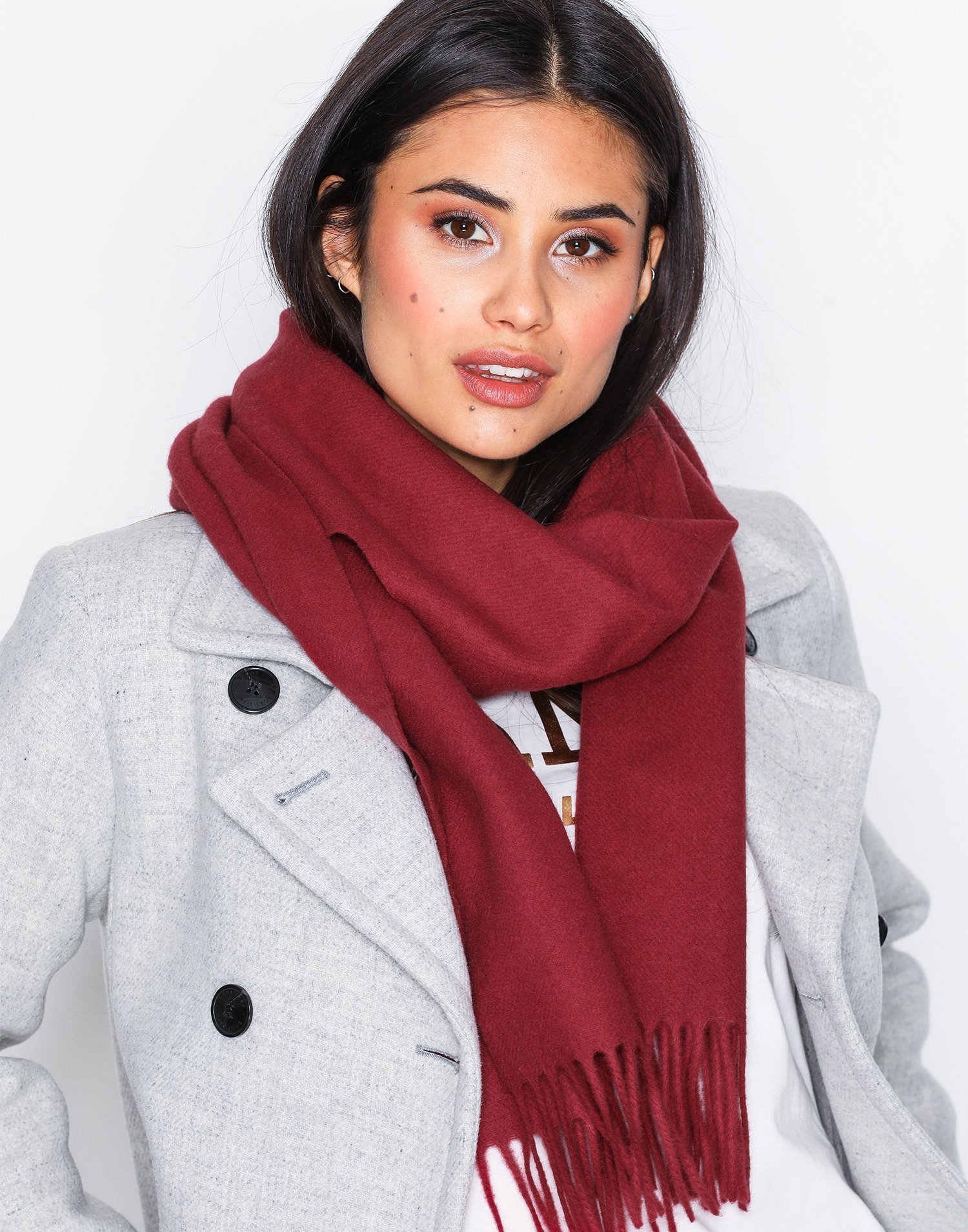 Solid Lambswool Woven Scarf