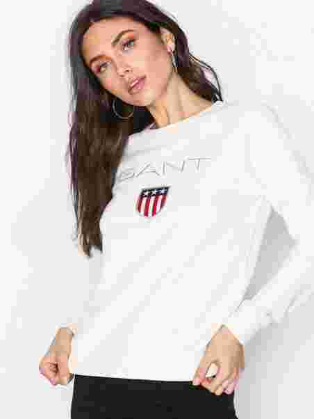 GANT Damen Shield Logo C-Neck Sweat Sweatshirt 