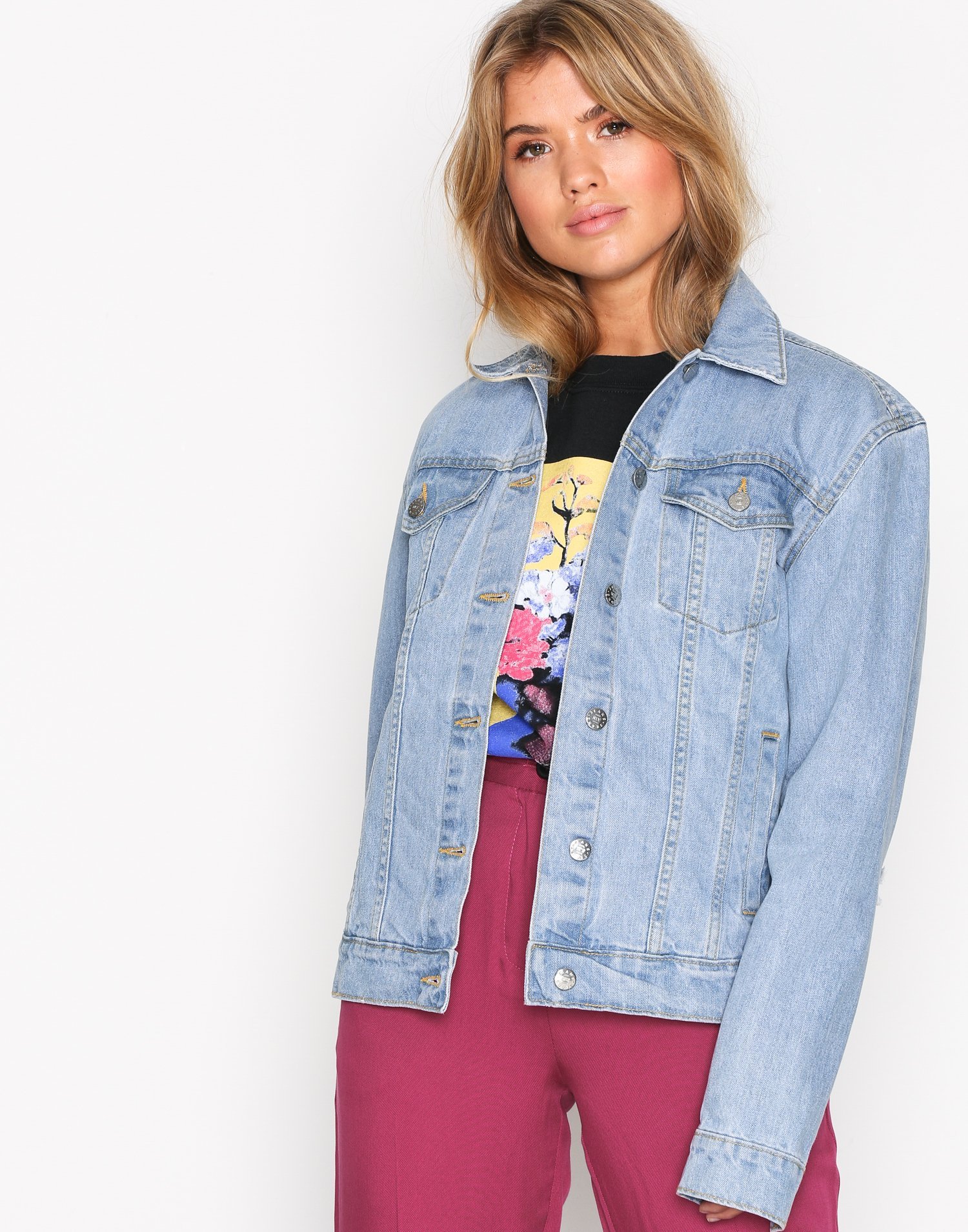 Flawless Denim Jacket - Nly Trend - Light Blue - Jackets - Clothing ...