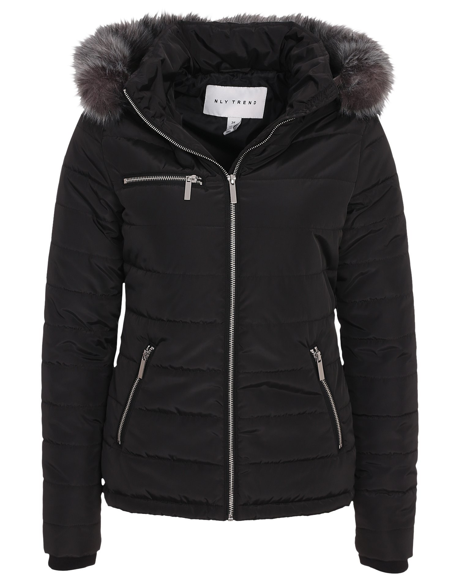 Puffer Fur Jacket - Nly Trend - Black - Jackets - Clothing - Women ...