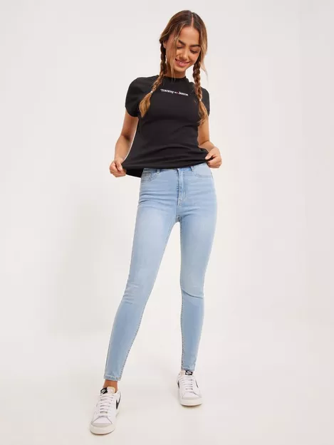 Buy Gina Tricot Molly High Waist Jeans - Sky Blue